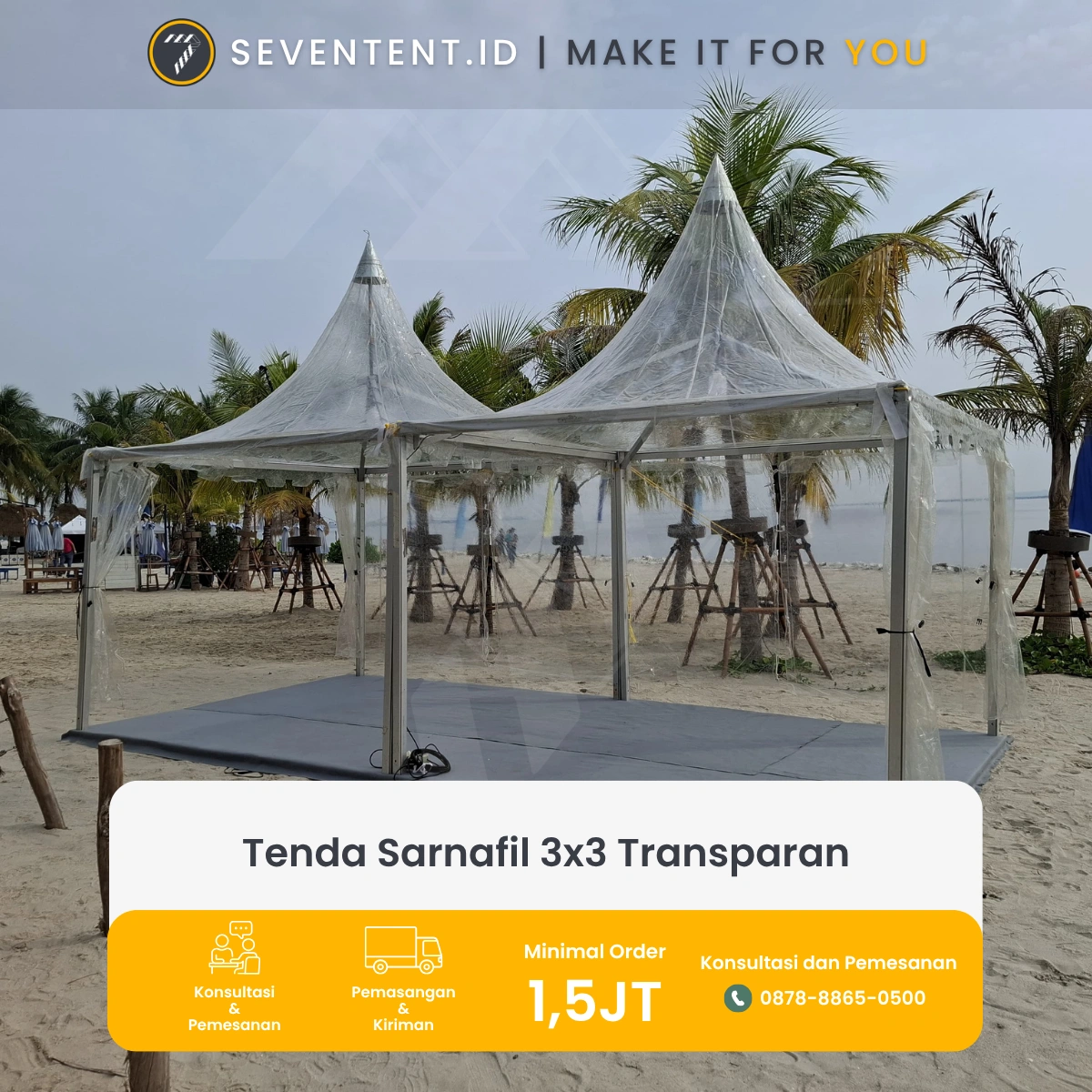 Tenda Sarnafil 3x3 Transparan  