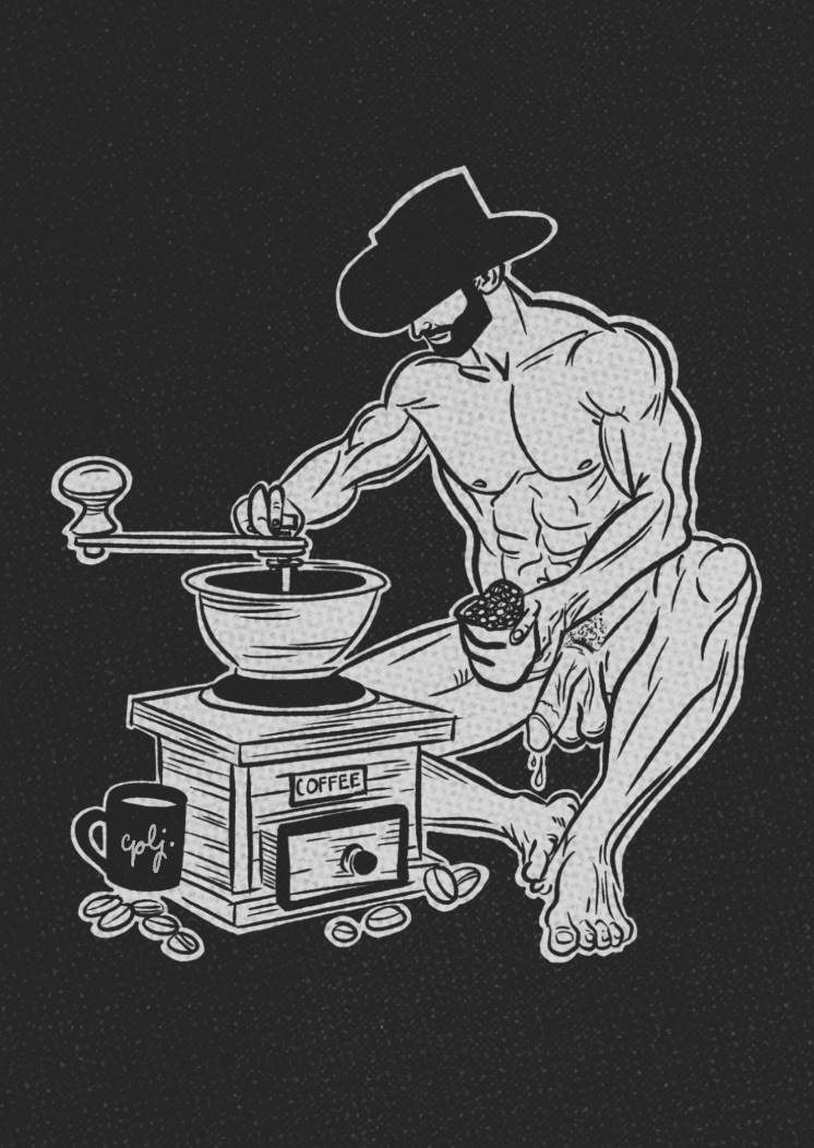 "Grindin' Beans" Matted Print