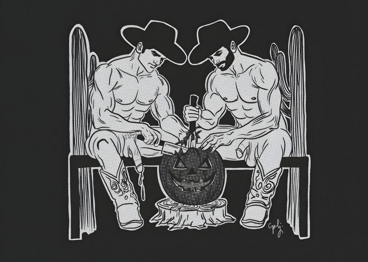 "Pumpkin Head" Matted Print