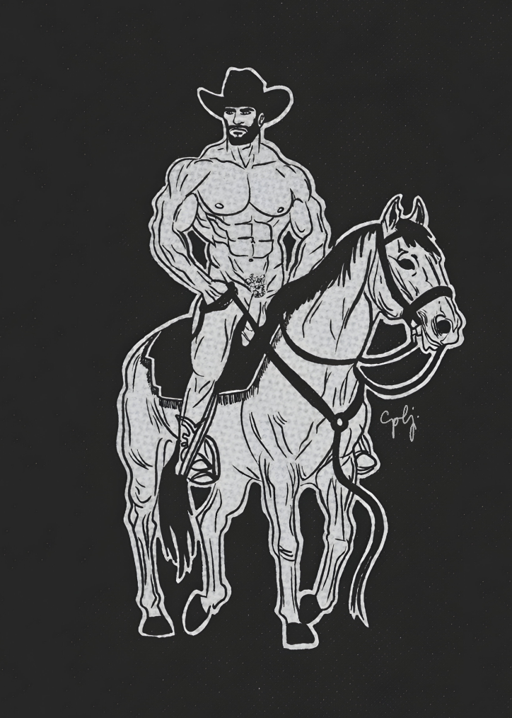 "Horse Hung" Matted Print