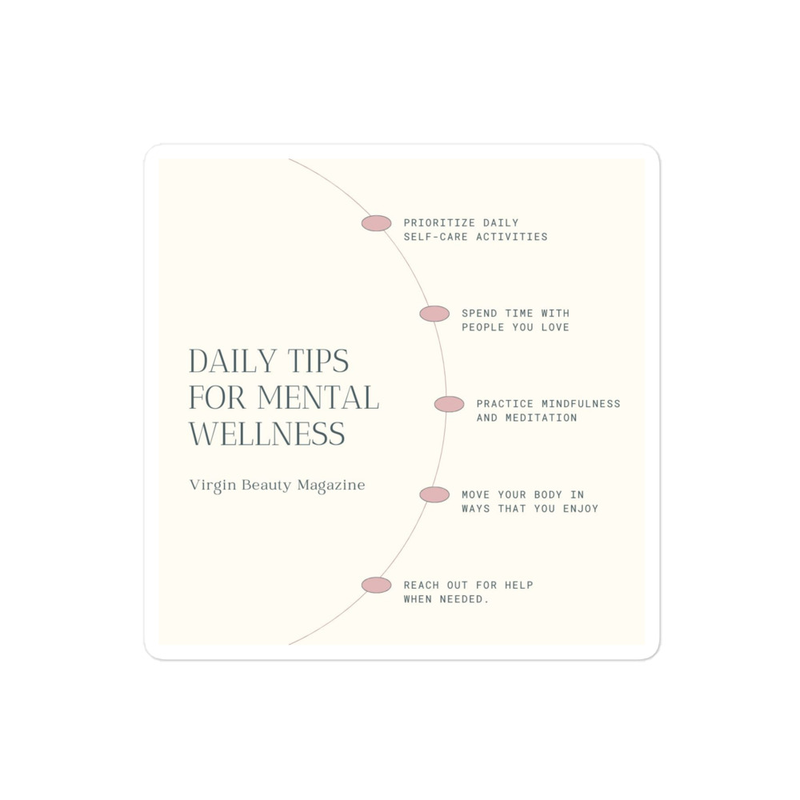 Mental Health "Daily Tips" | STICKER 