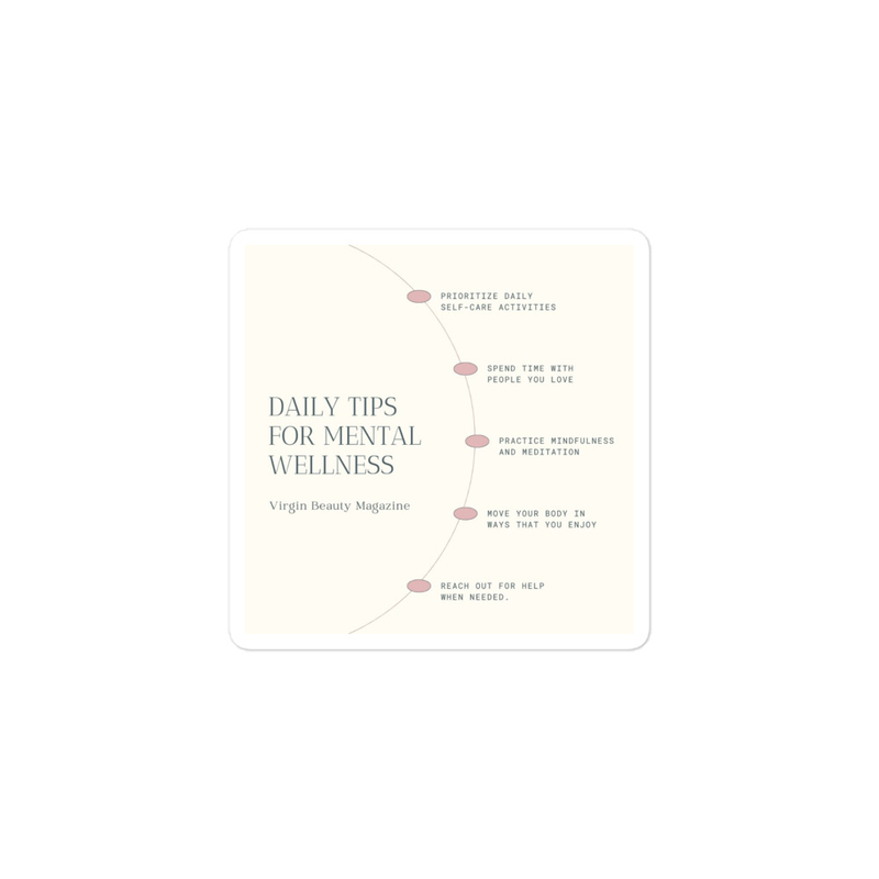 Mental Health "Daily Tips" | STICKER 