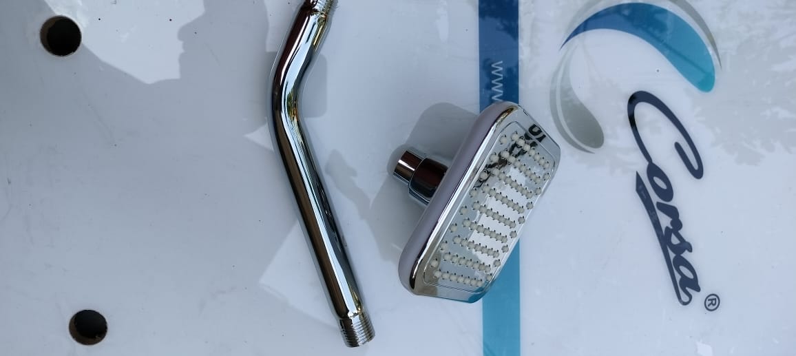 CORSA BOLD 5"X5" ABS OVERHEAD SHOWER WITH ARM OH-04