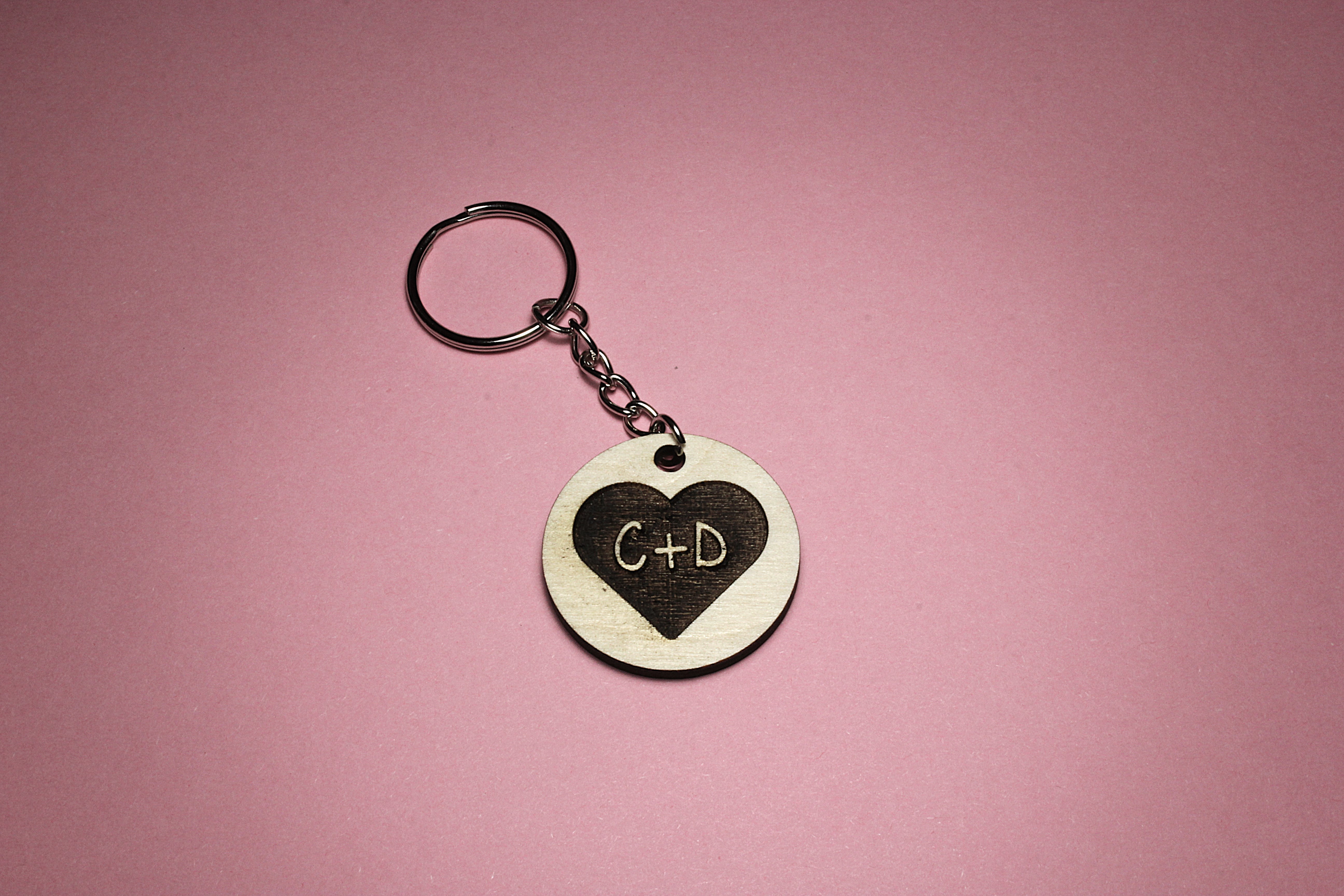 Couples Initials Keyring