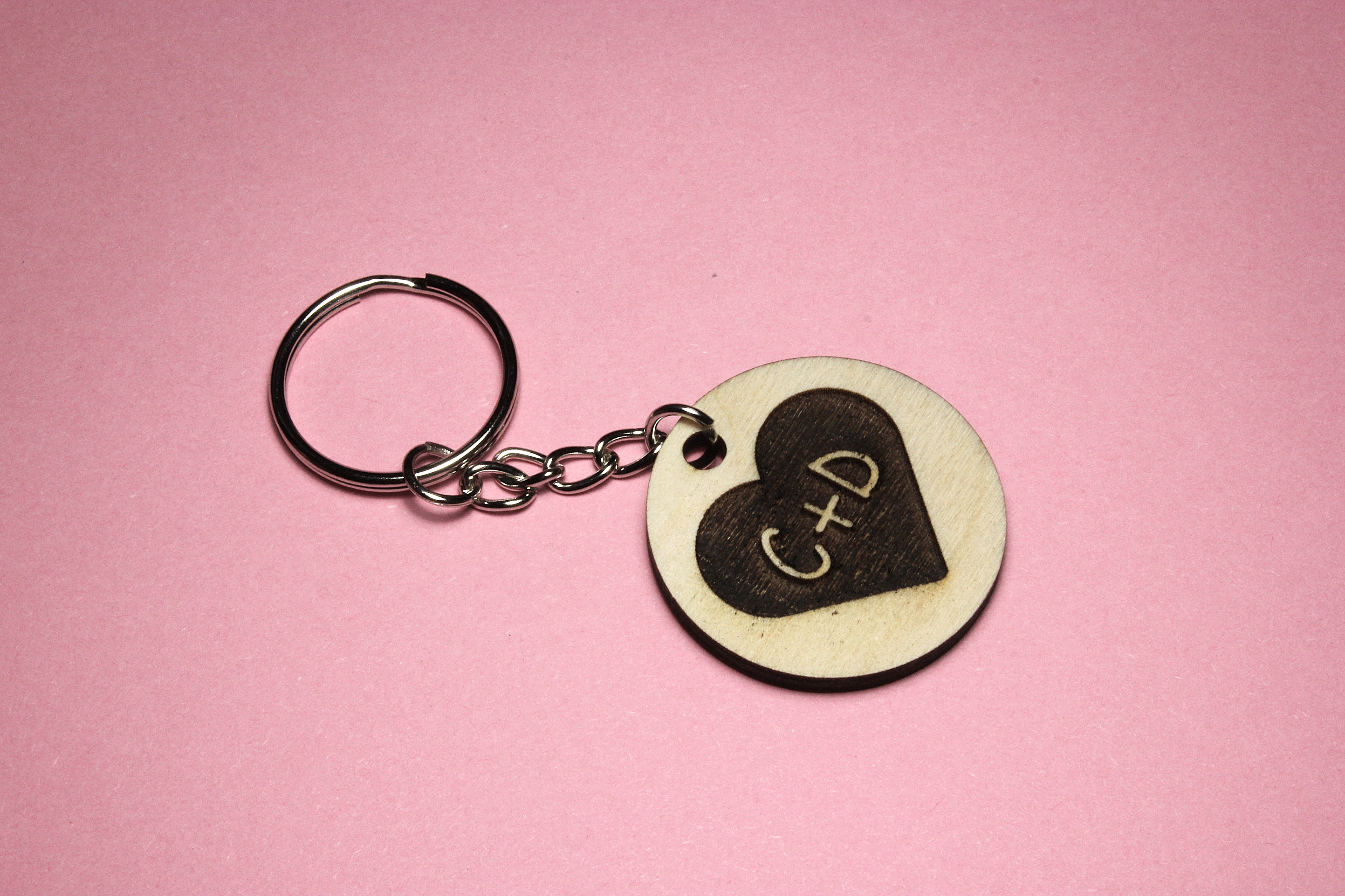 Couples Initials Keyring