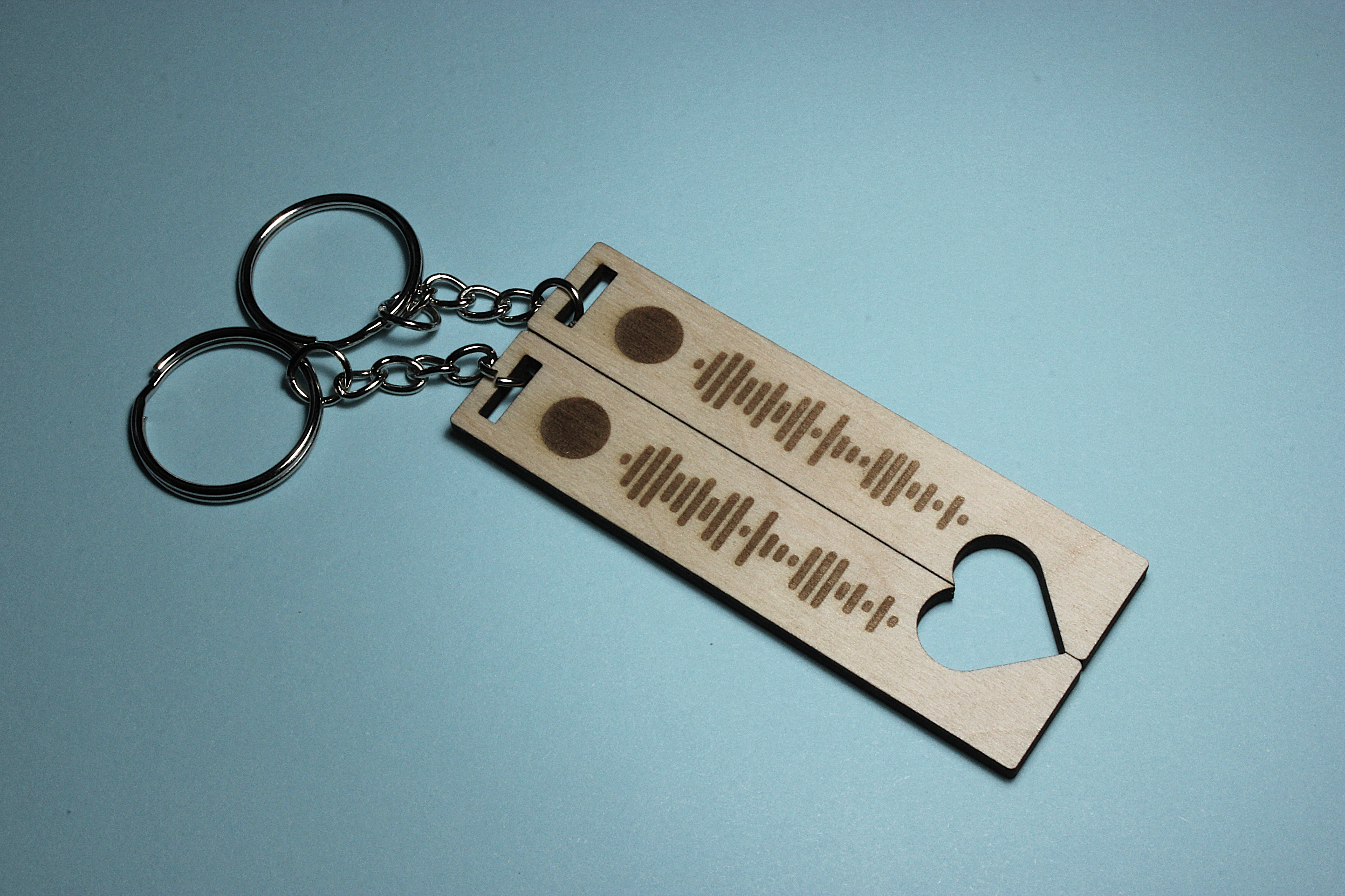 Matching Spotify Heart Keyrings