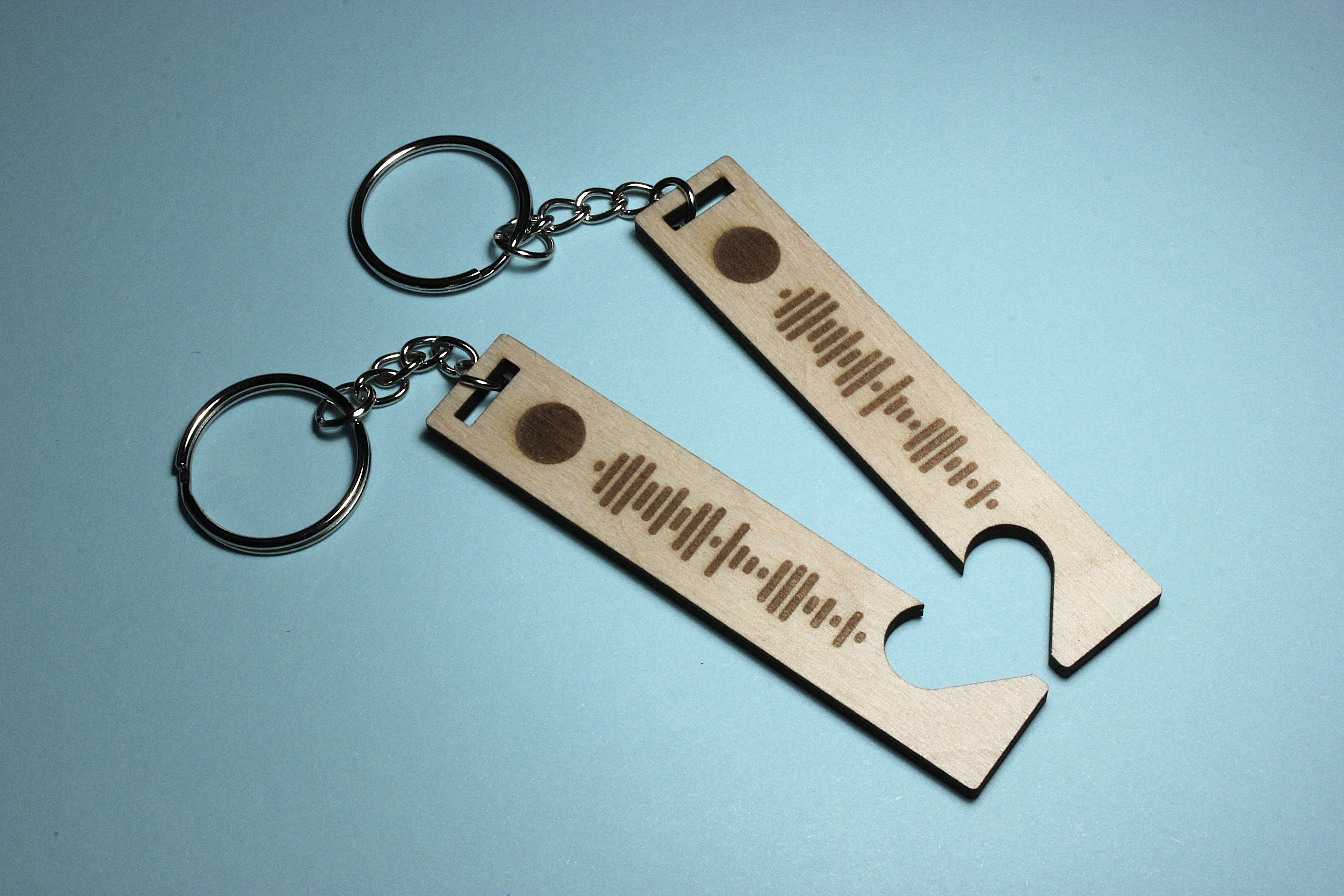 Matching Spotify Heart Keyrings