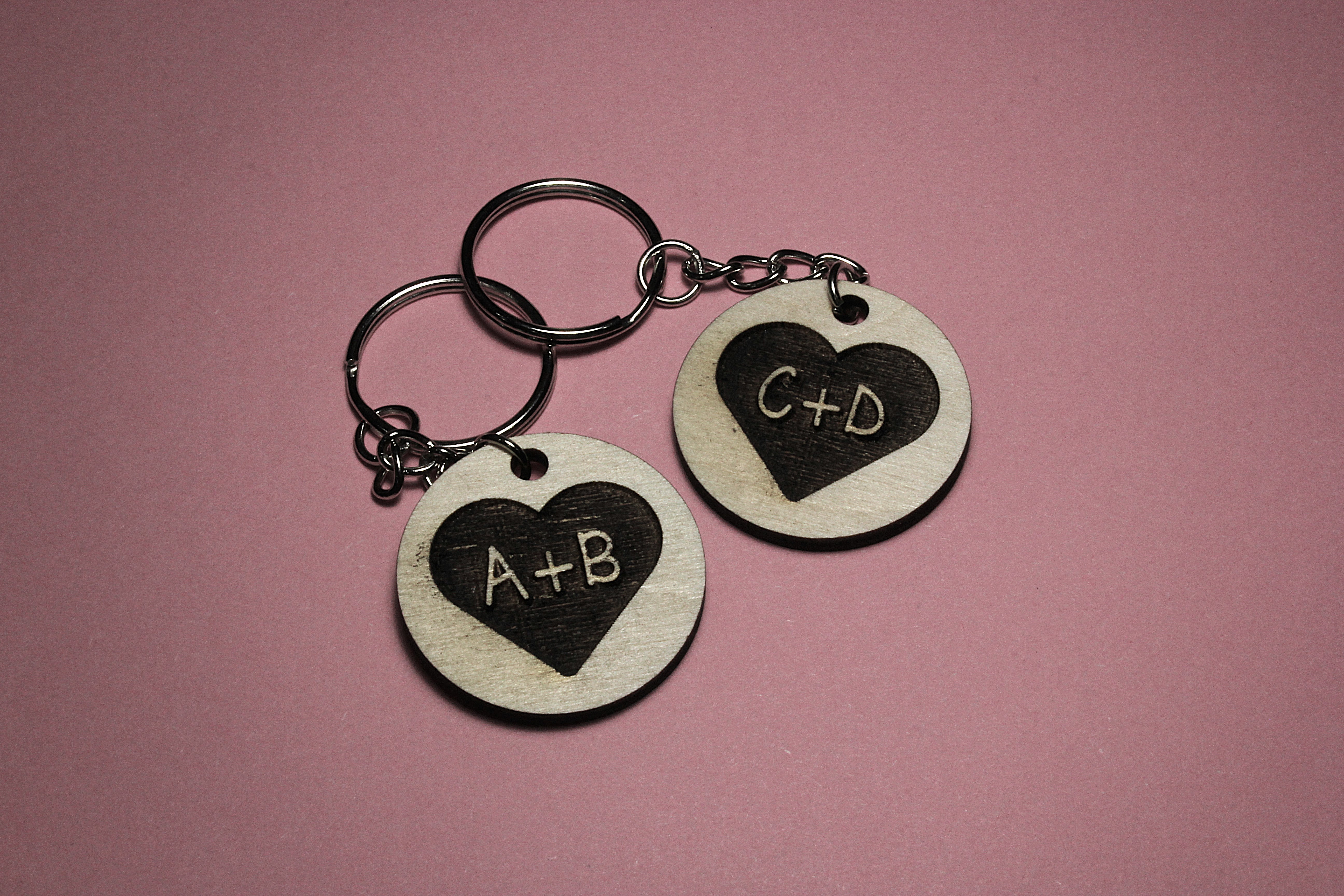 Couples Initials Keyring