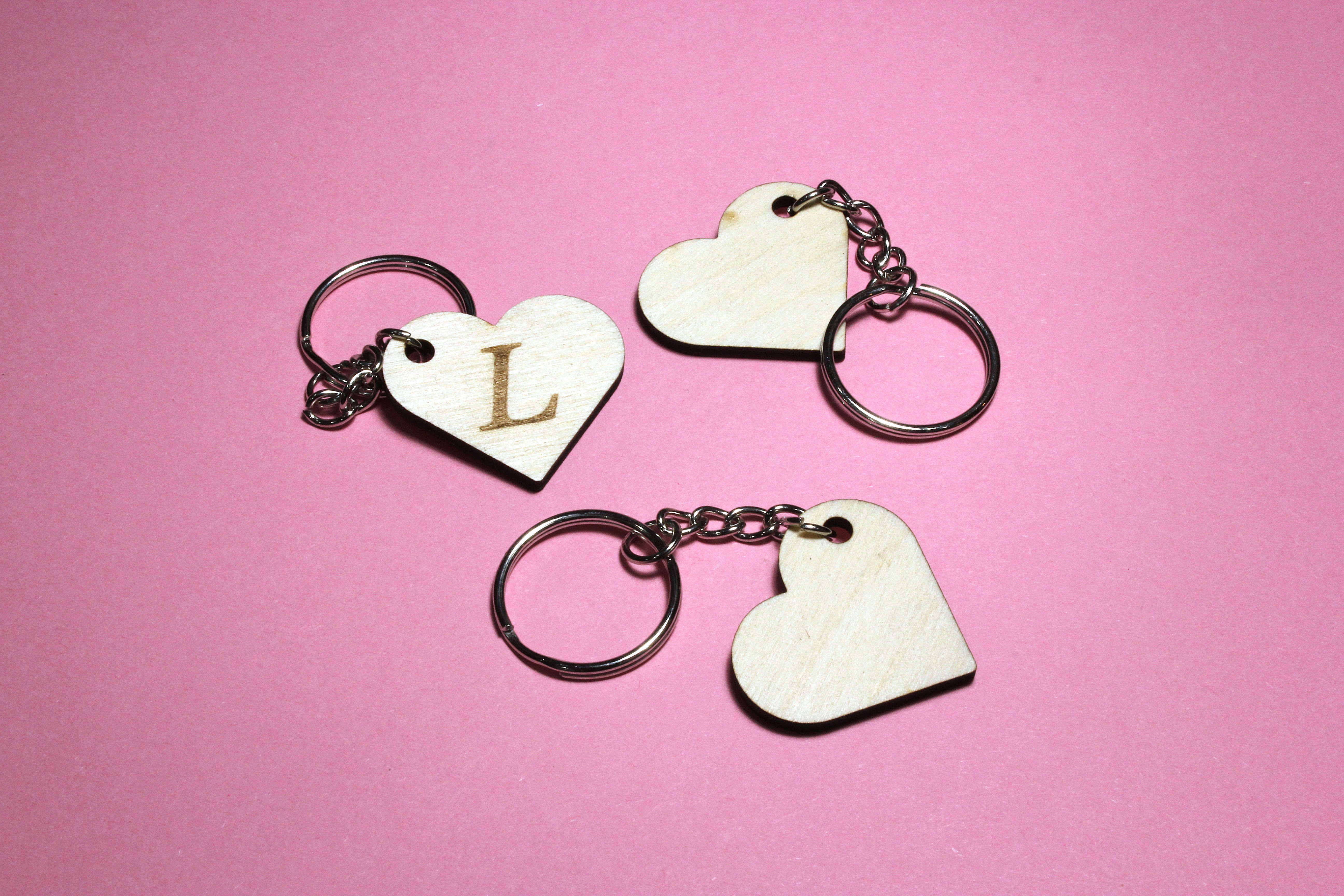 Initial Heart Keyring