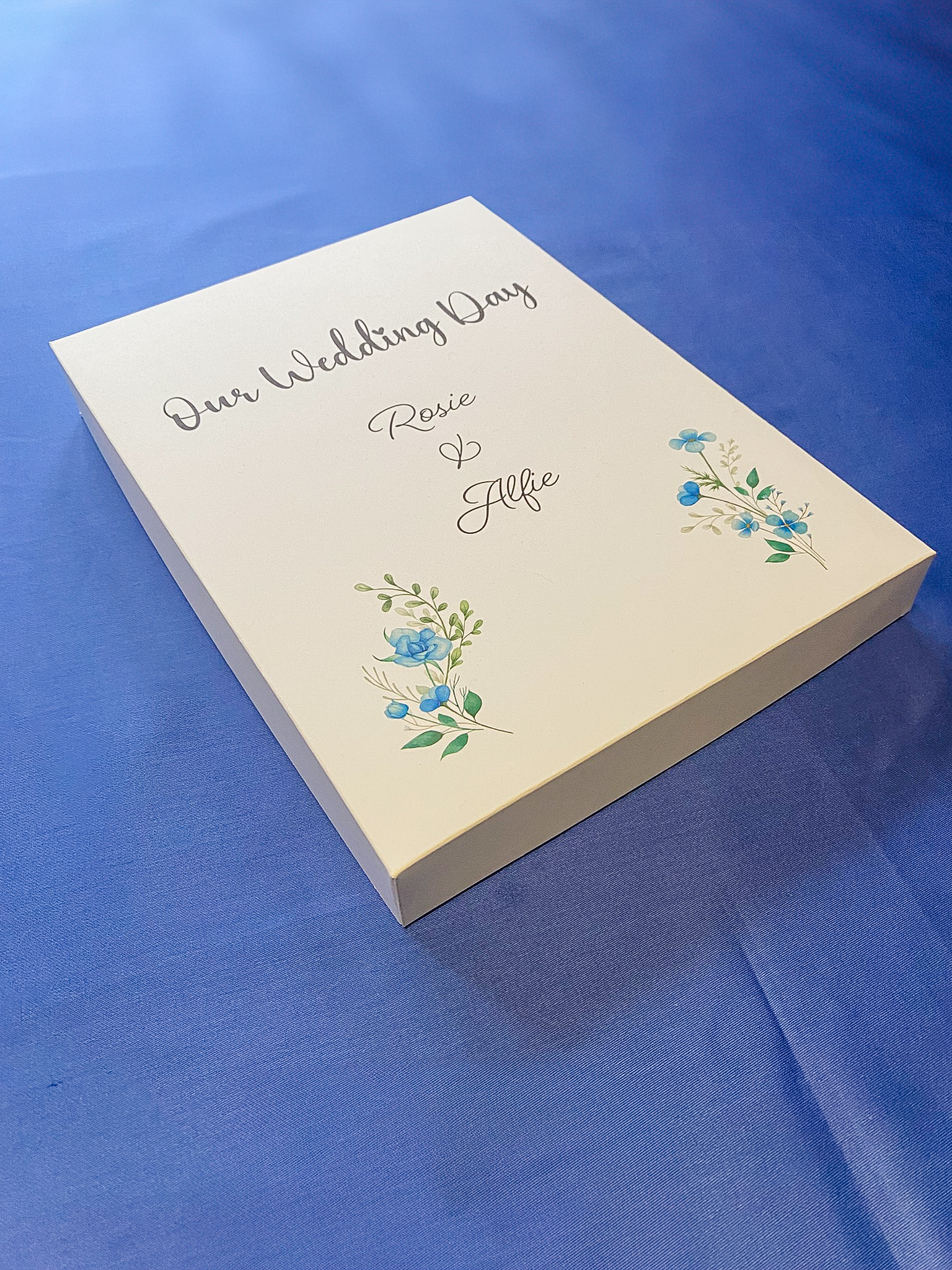 Personalised A4 Wedding Certificate & Script Keepsake Box