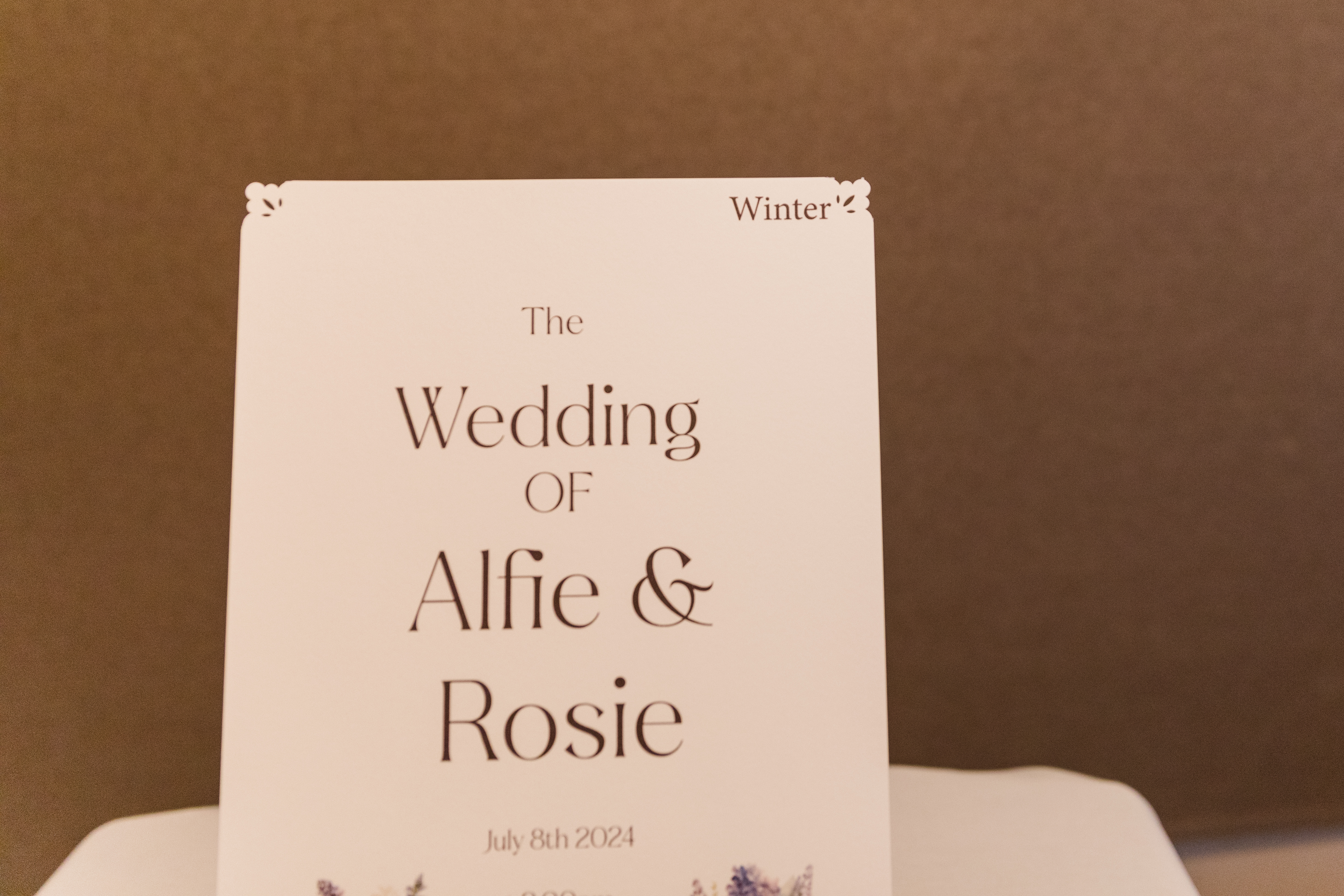 A beautifully designed wedding script, uniquely written for you