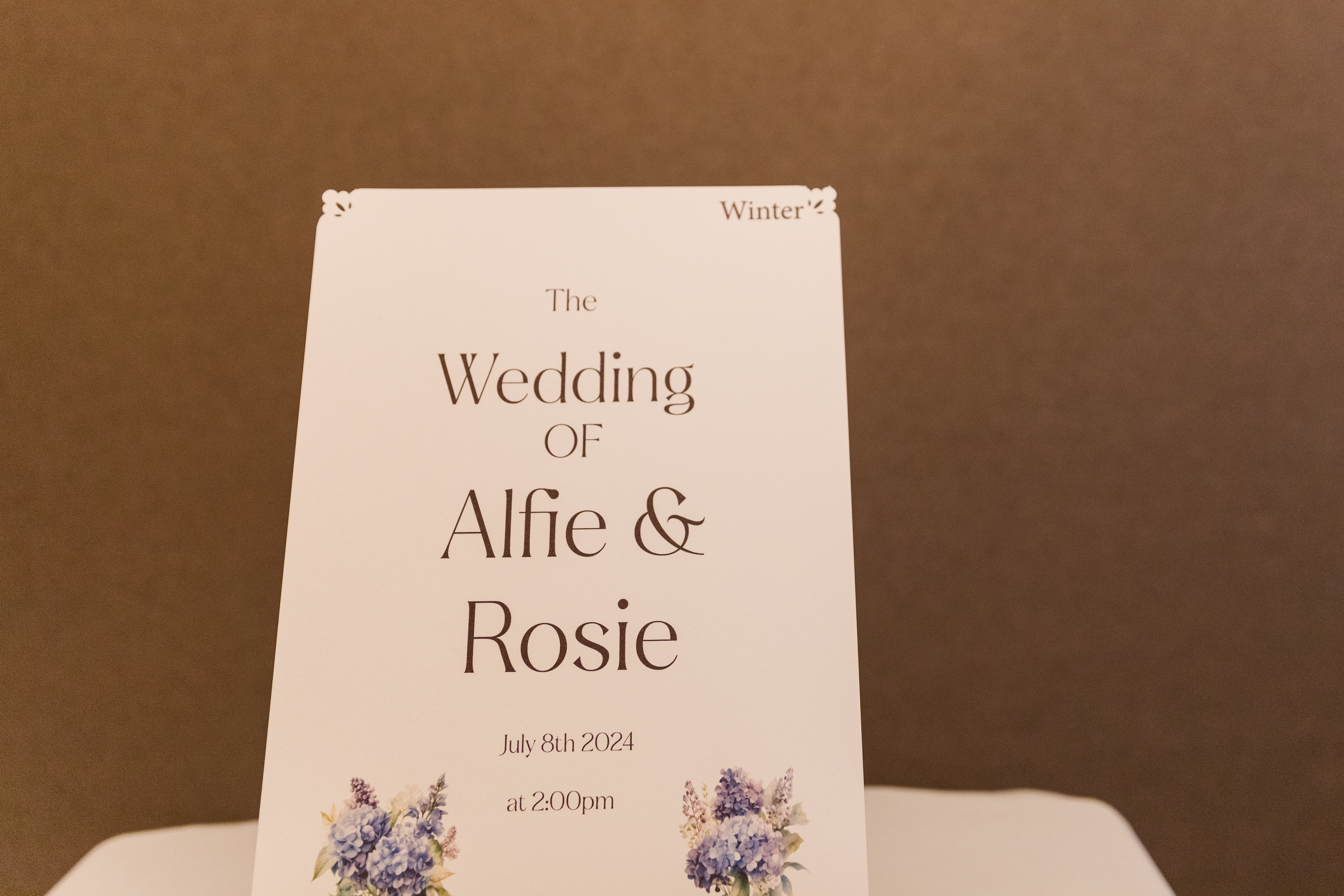 A beautifully designed wedding script, uniquely written for you