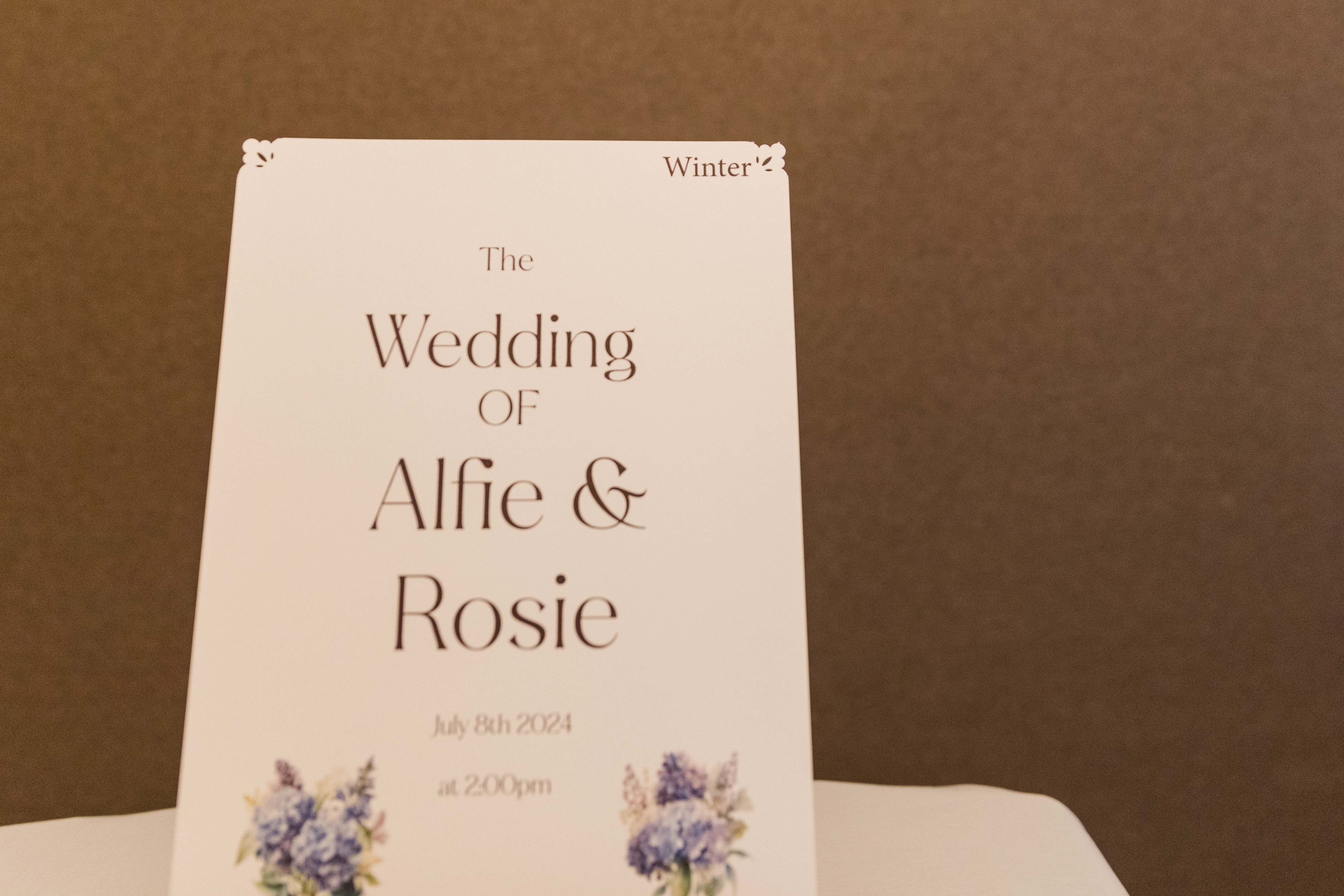 A beautifully designed wedding script, uniquely written for you