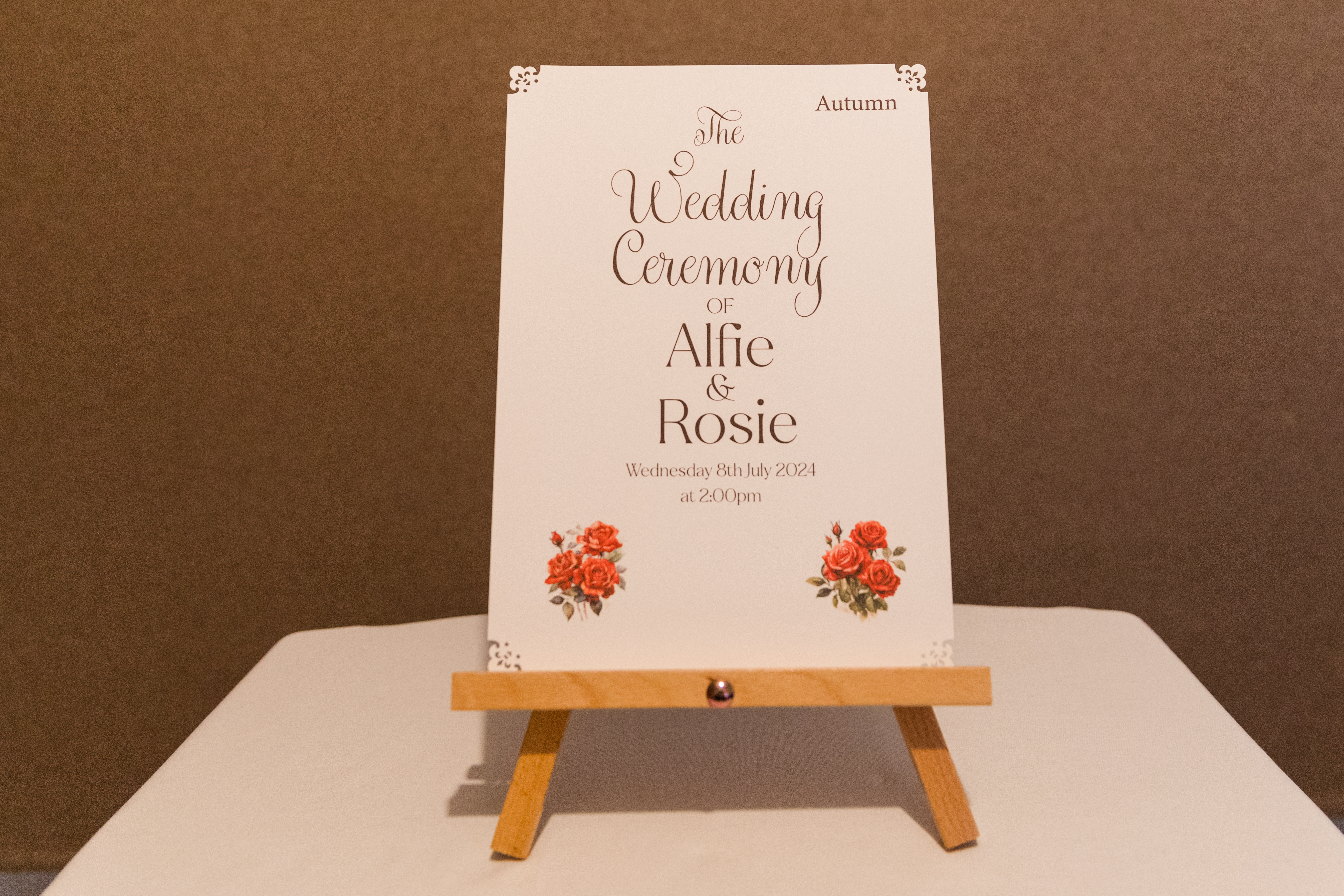 Bespoke Wedding Ceremony Script with Presentation Keepsake