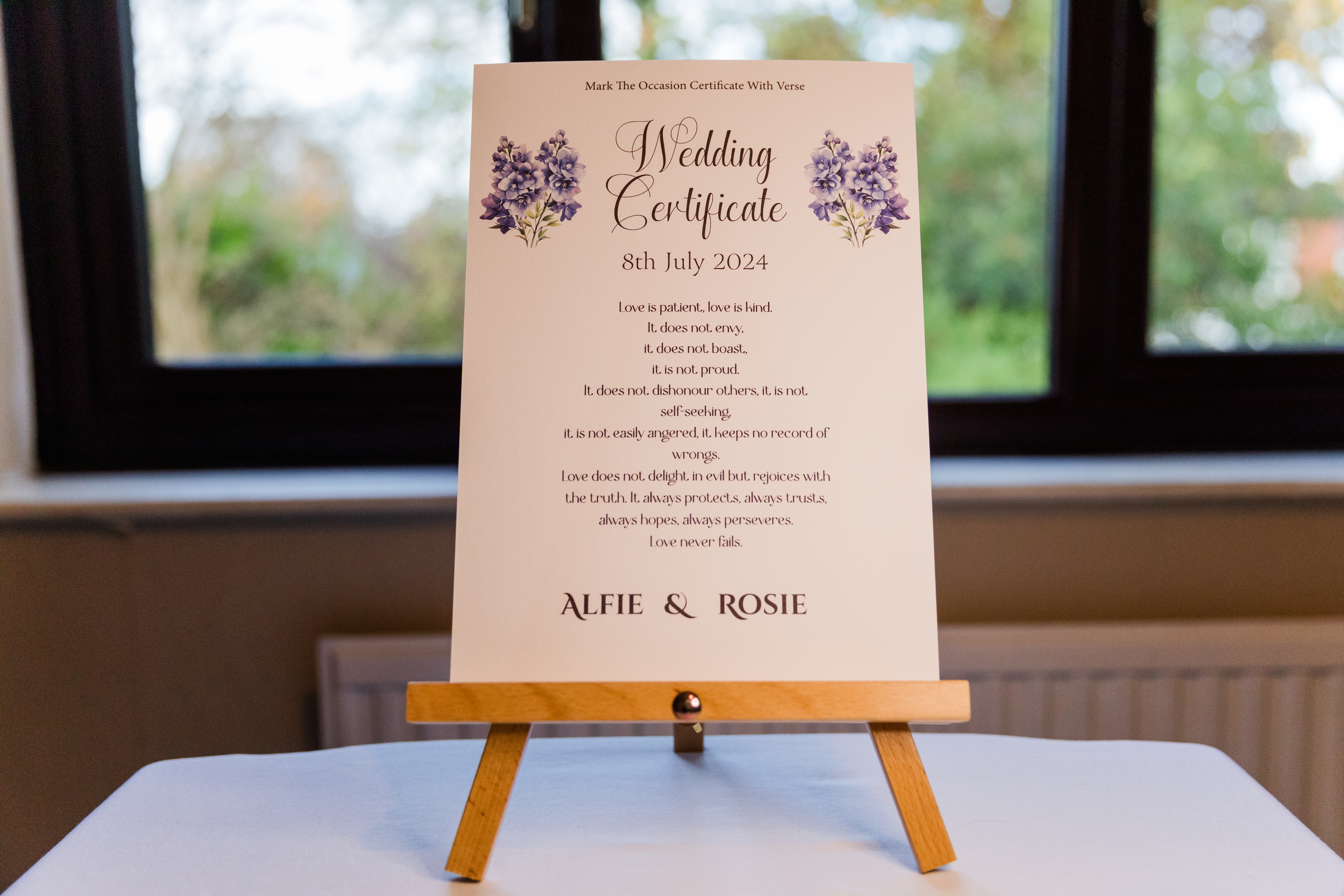 Decorative Marriage Certificate | Personalised Wedding Vow Keepsake