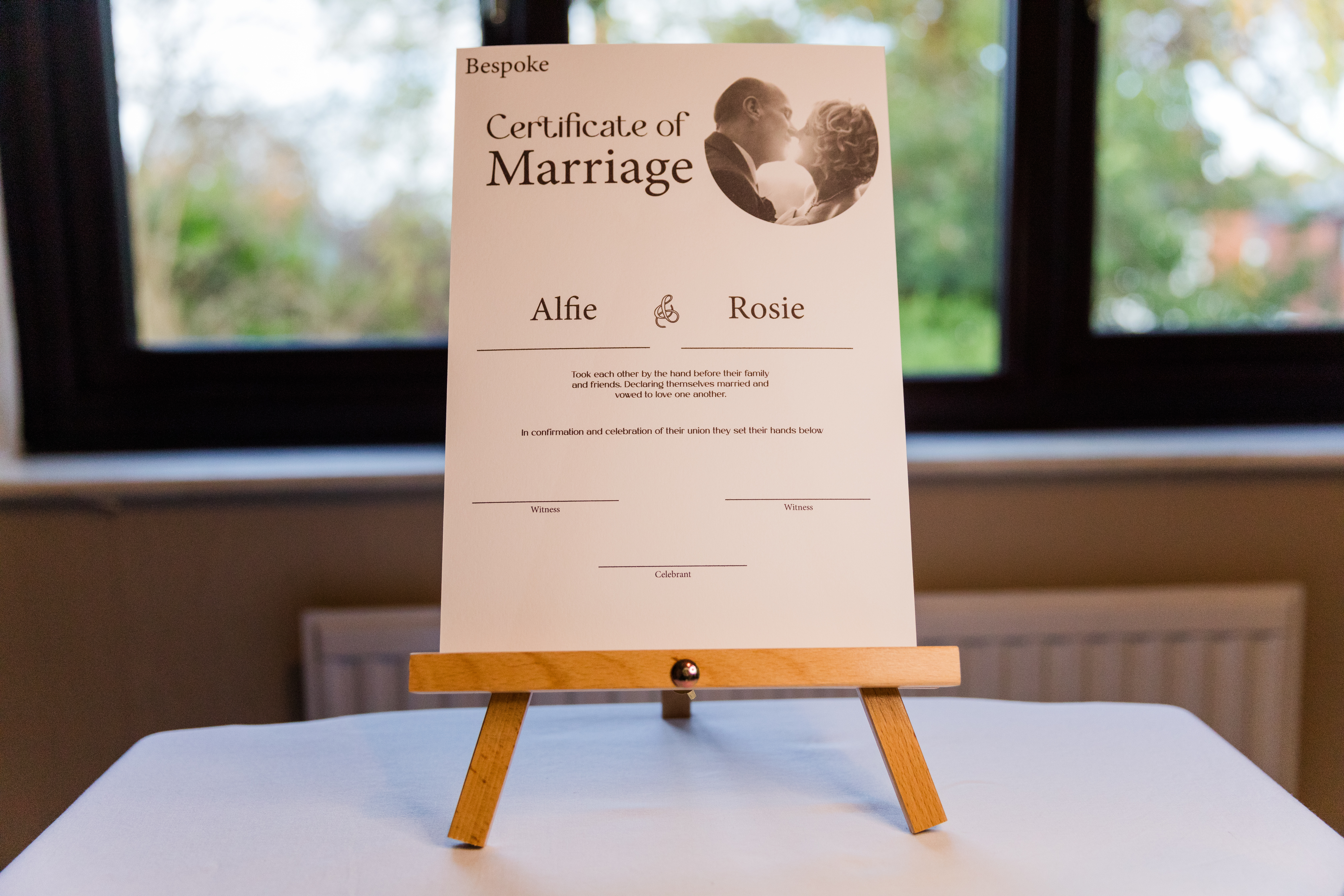 Custom Wedding Certificates & Commemorative Art