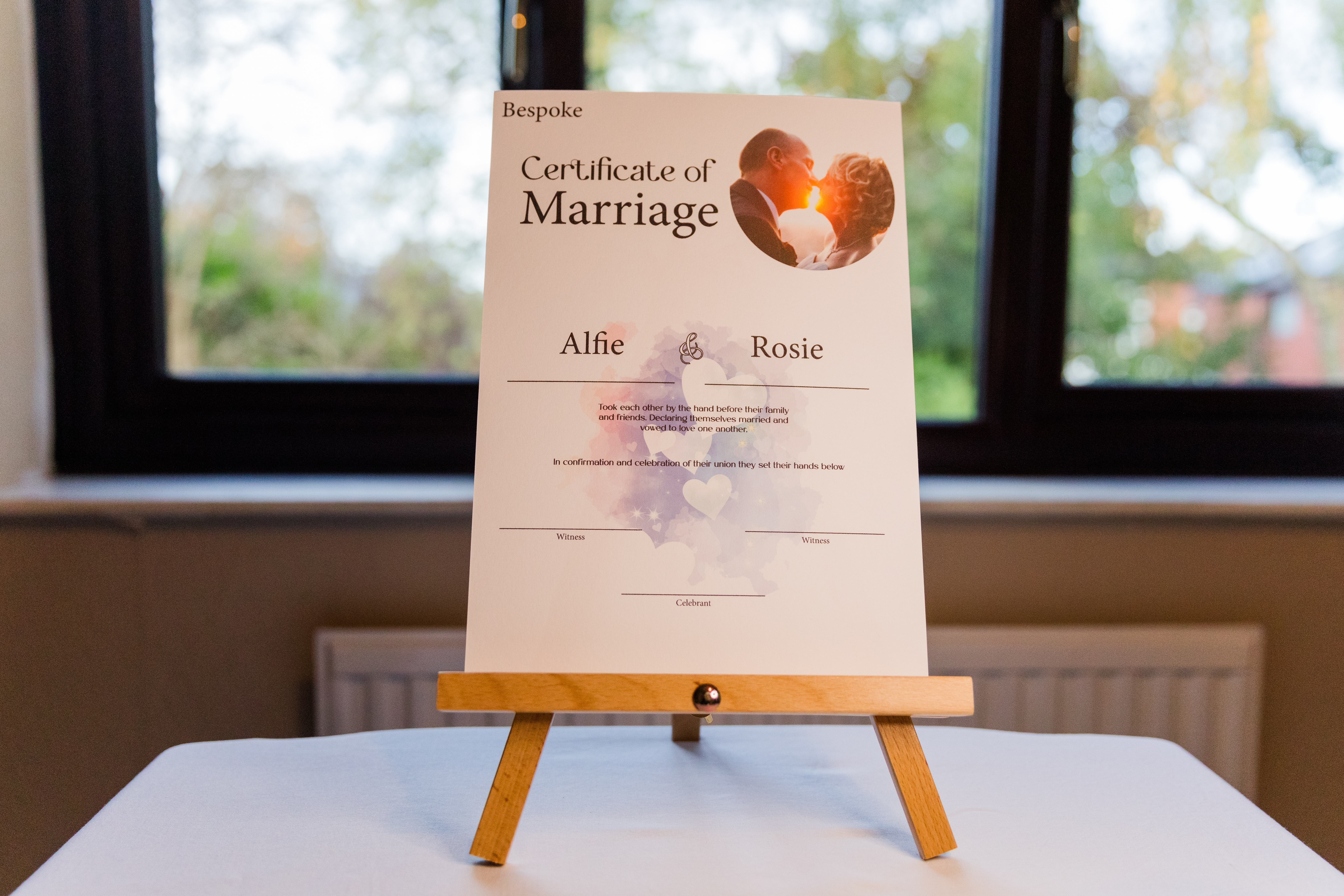 Personalised Wedding Certificate | Unique Ceremonial Documentation