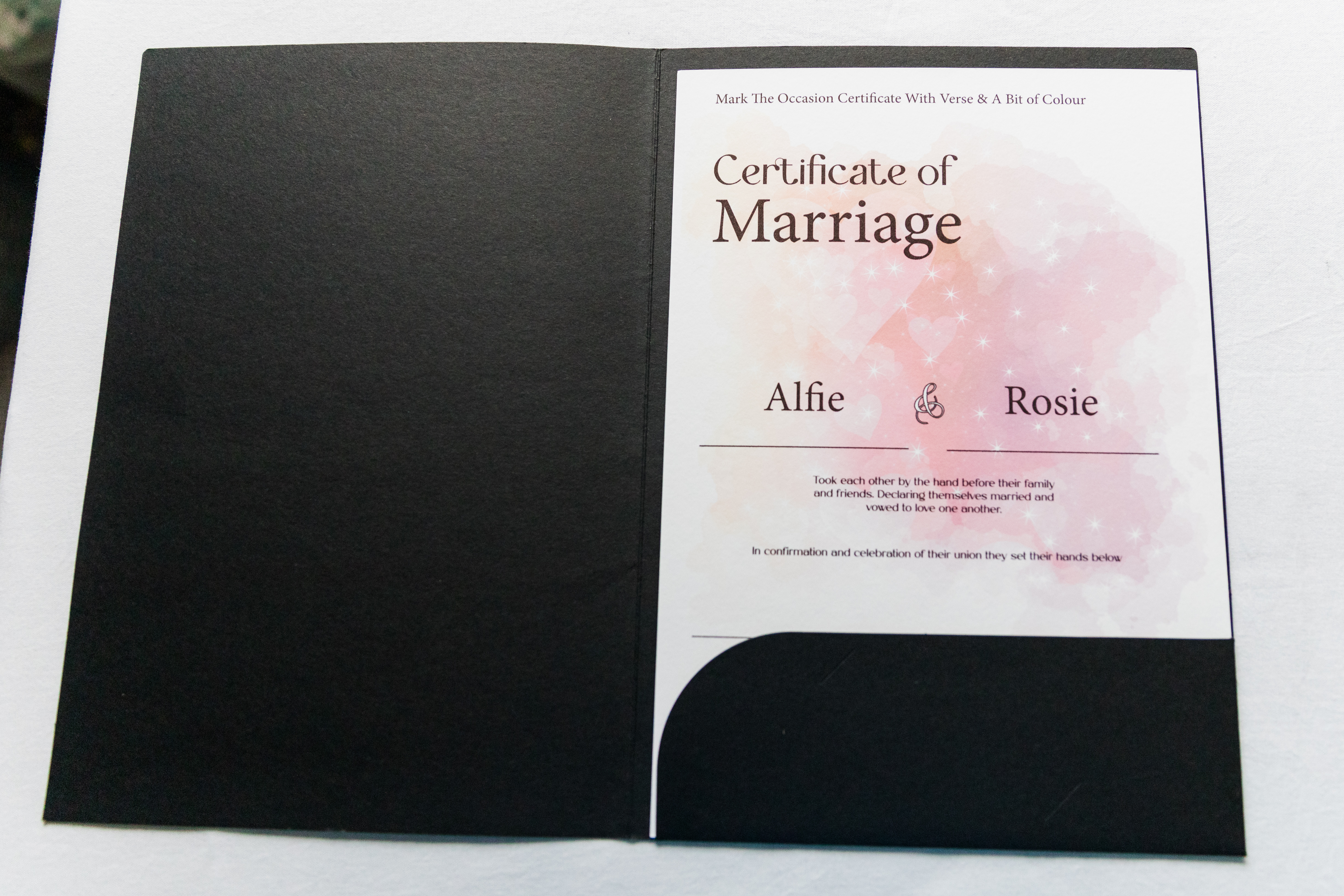 Bespoke Marriage Documentation | Elegant Customised Wedding Memento