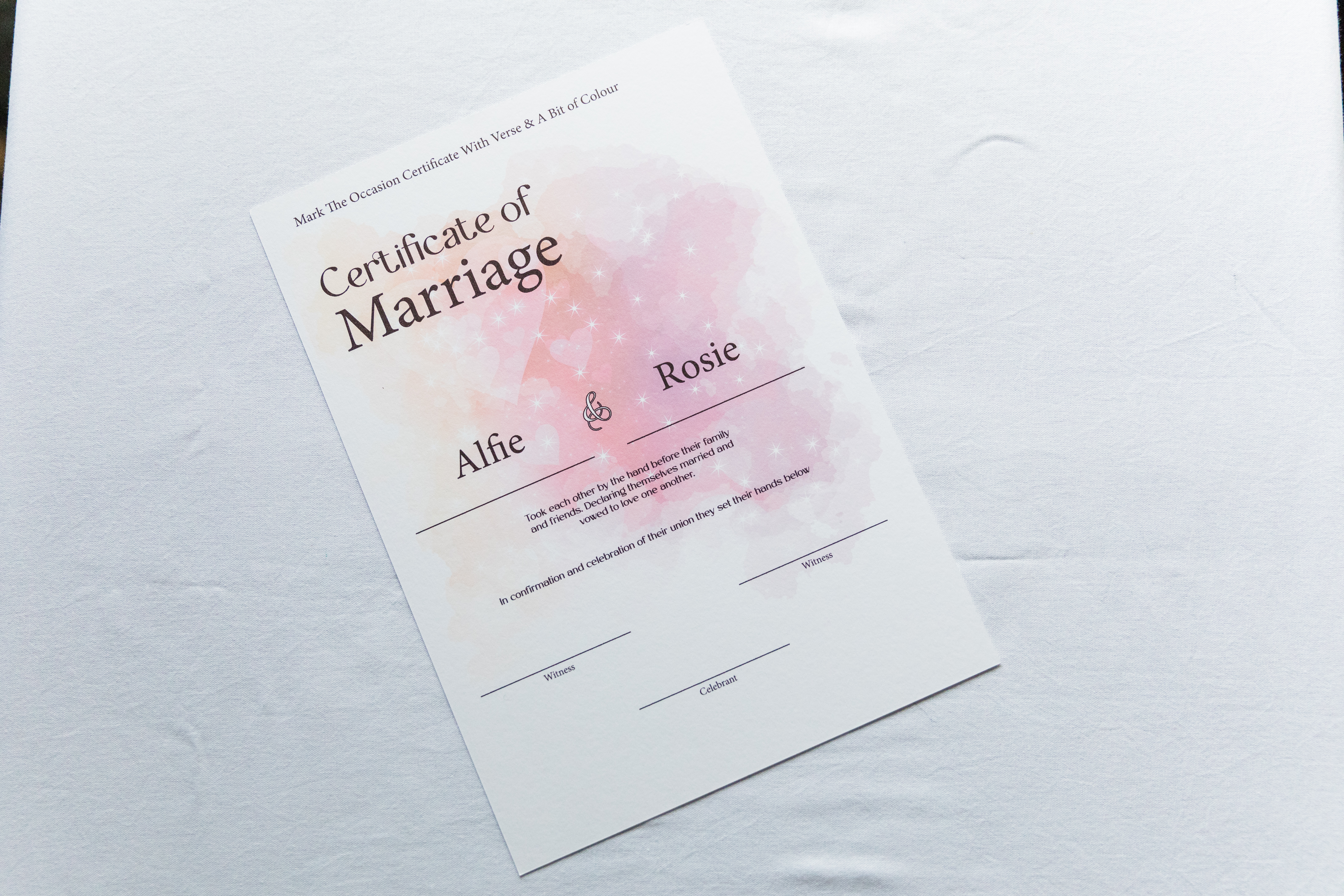 Bespoke Marriage Documentation | Elegant Customised Wedding Memento
