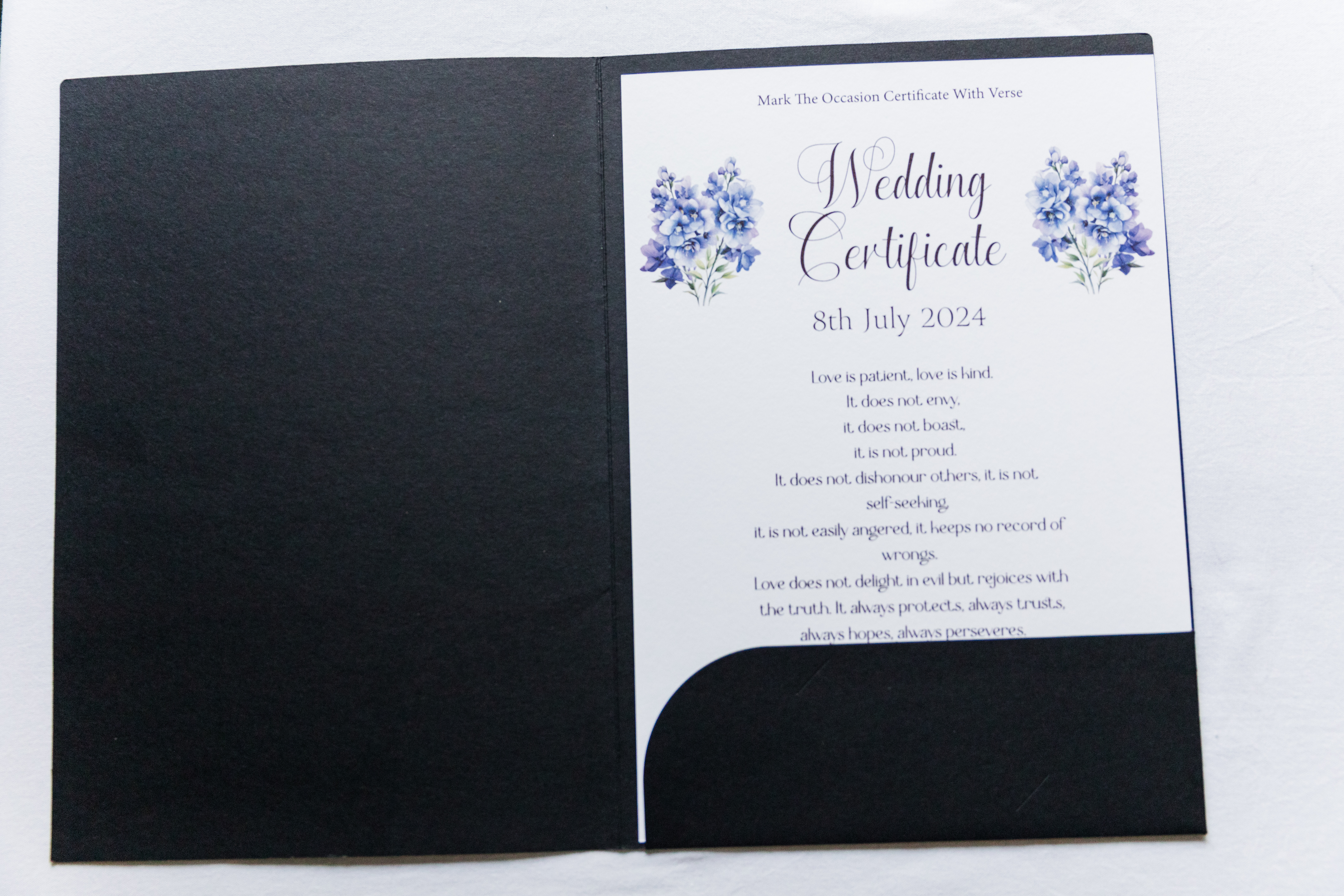 Decorative Marriage Certificate | Personalised Wedding Vow Keepsake