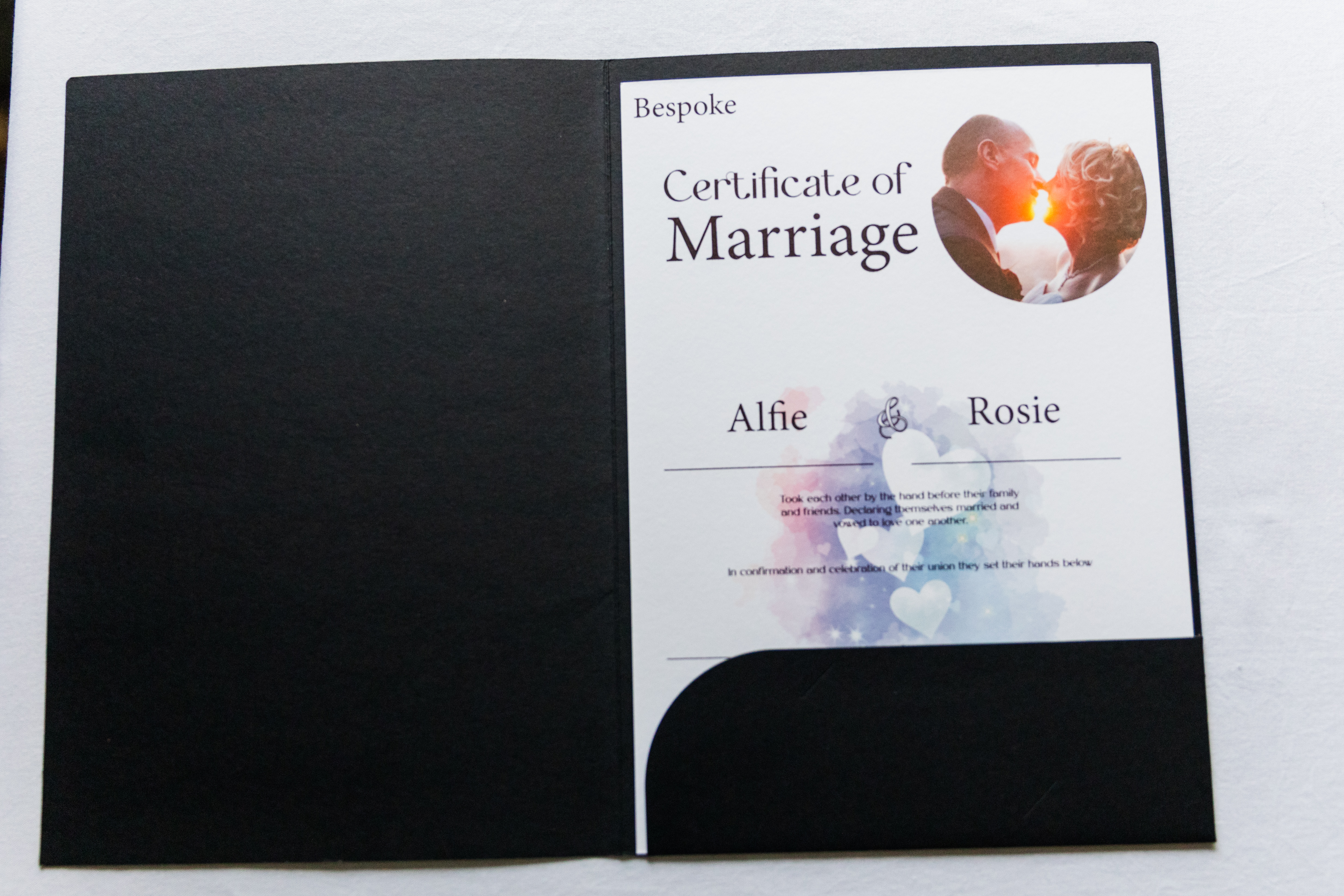 Personalised Wedding Certificate | Unique Ceremonial Documentation