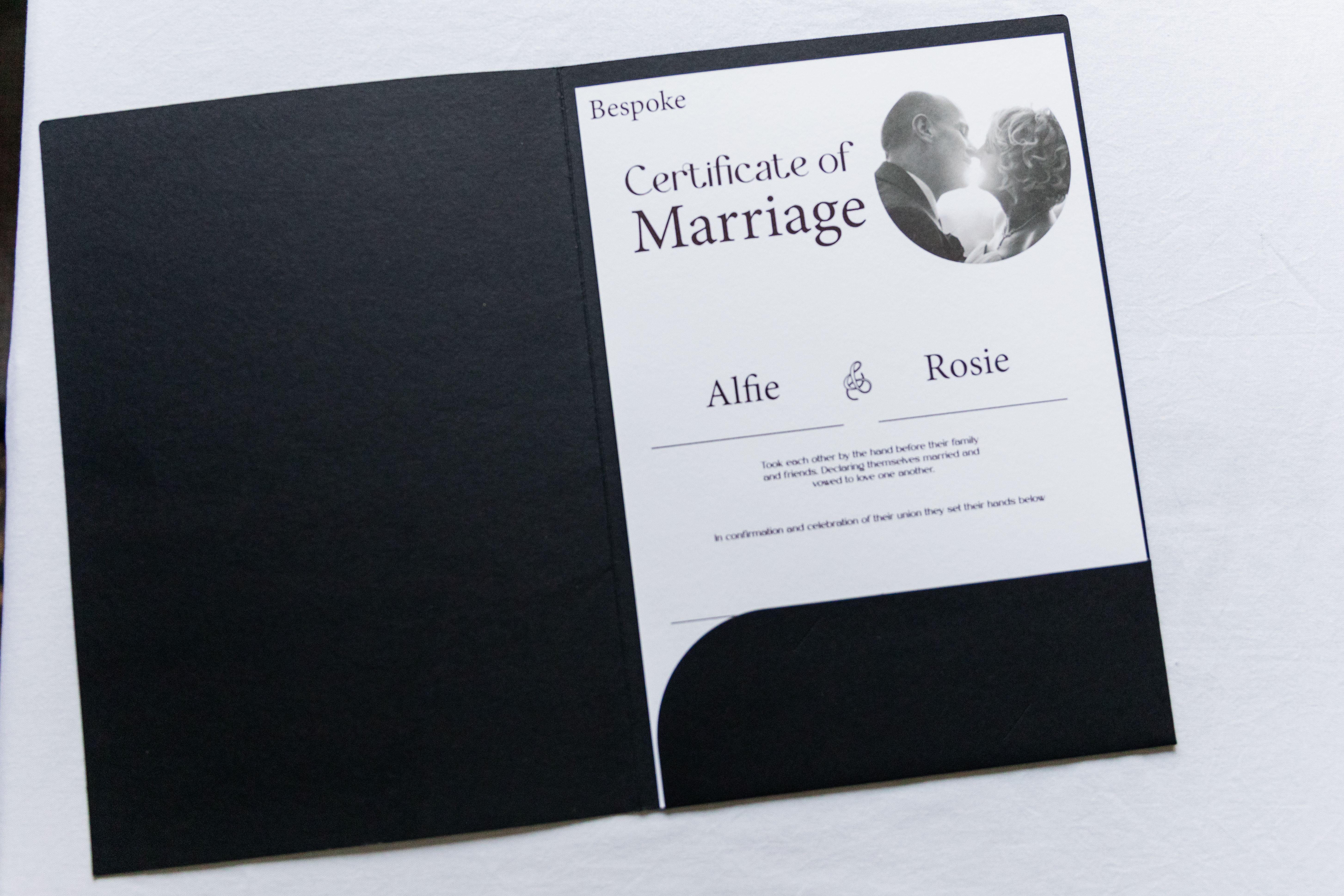 Custom Wedding Certificates & Commemorative Art