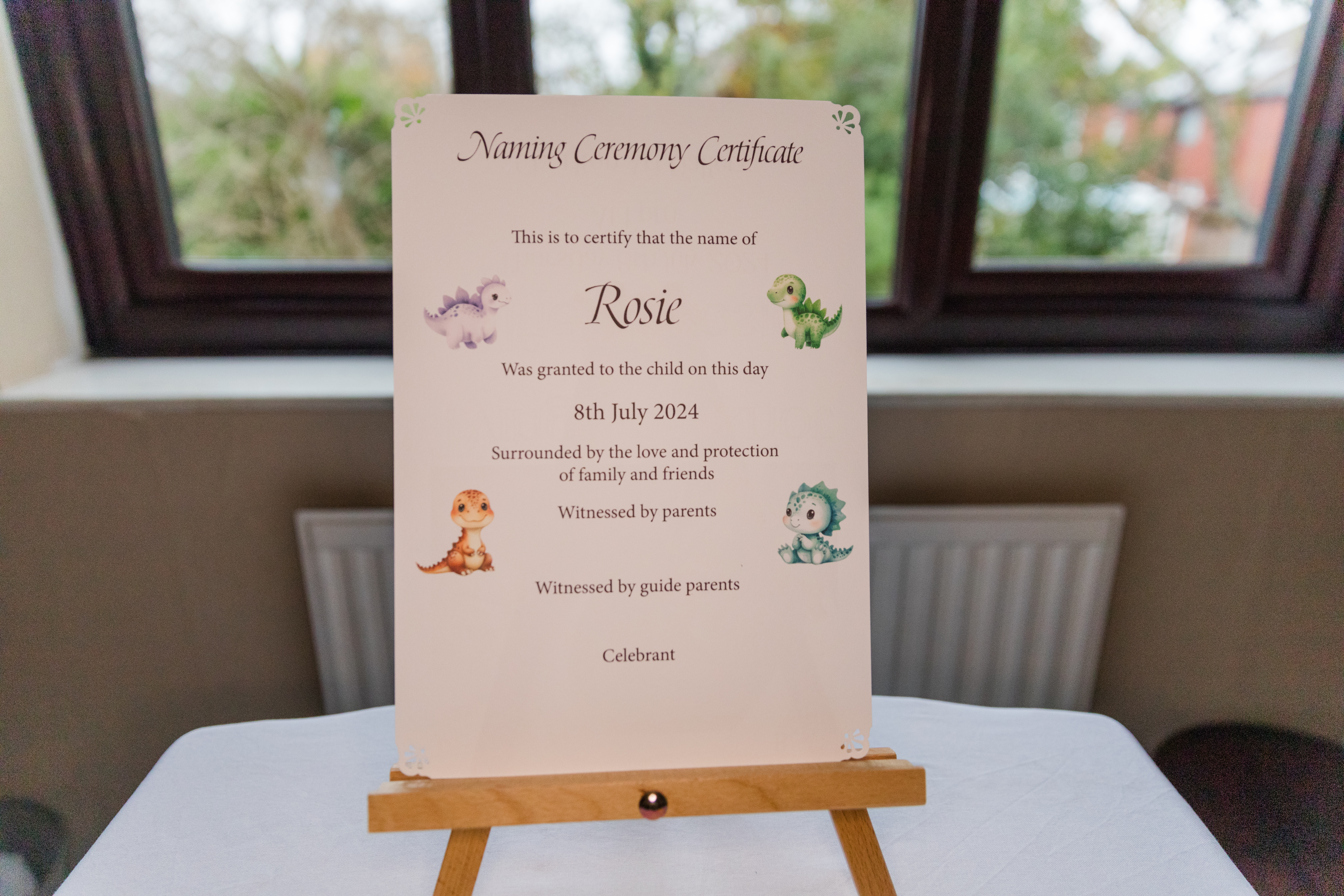 Modern Naming Ceremony Certificate – Stylish & Customisable