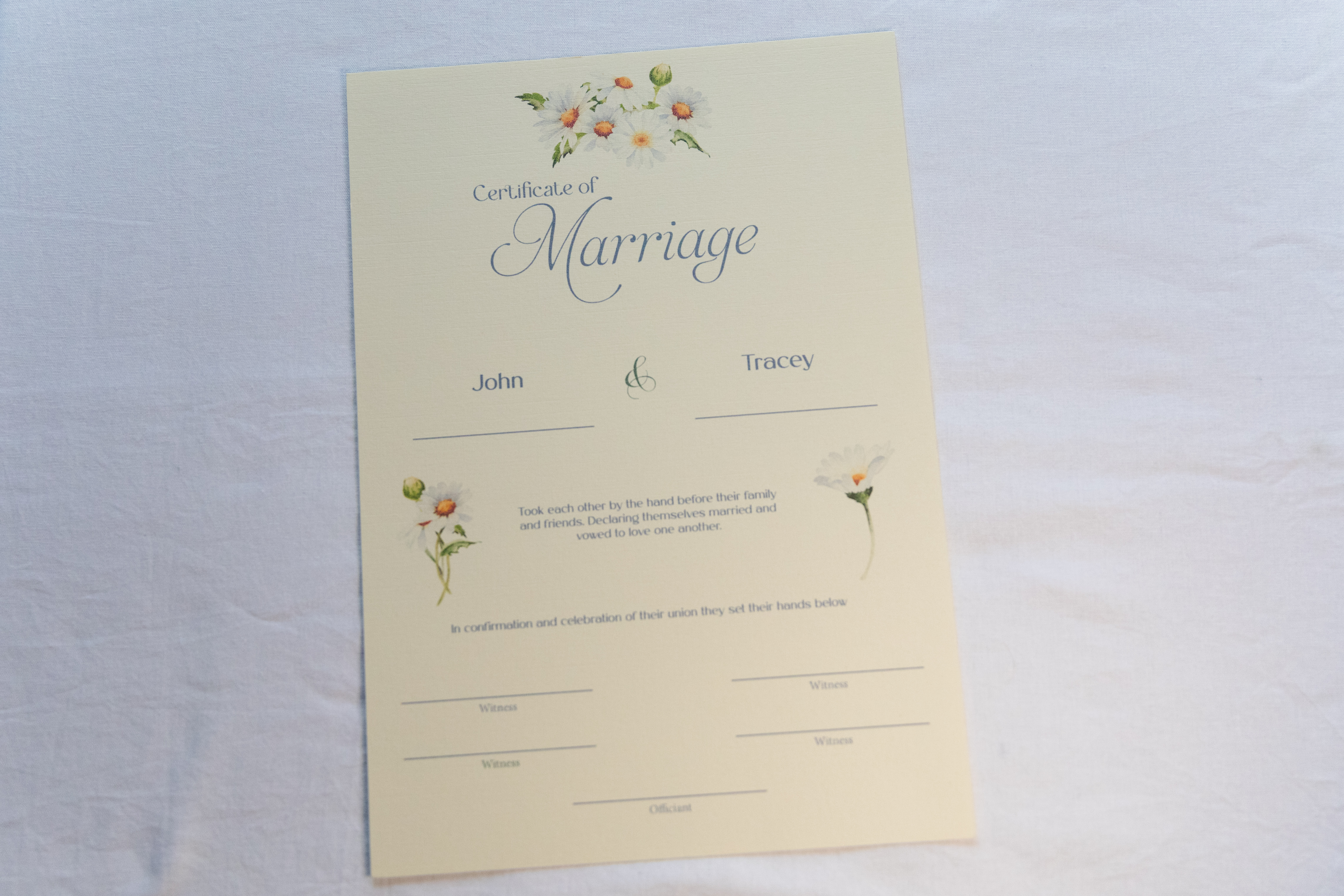 Classic Marriage Certificate – Beautiful & Custom Design