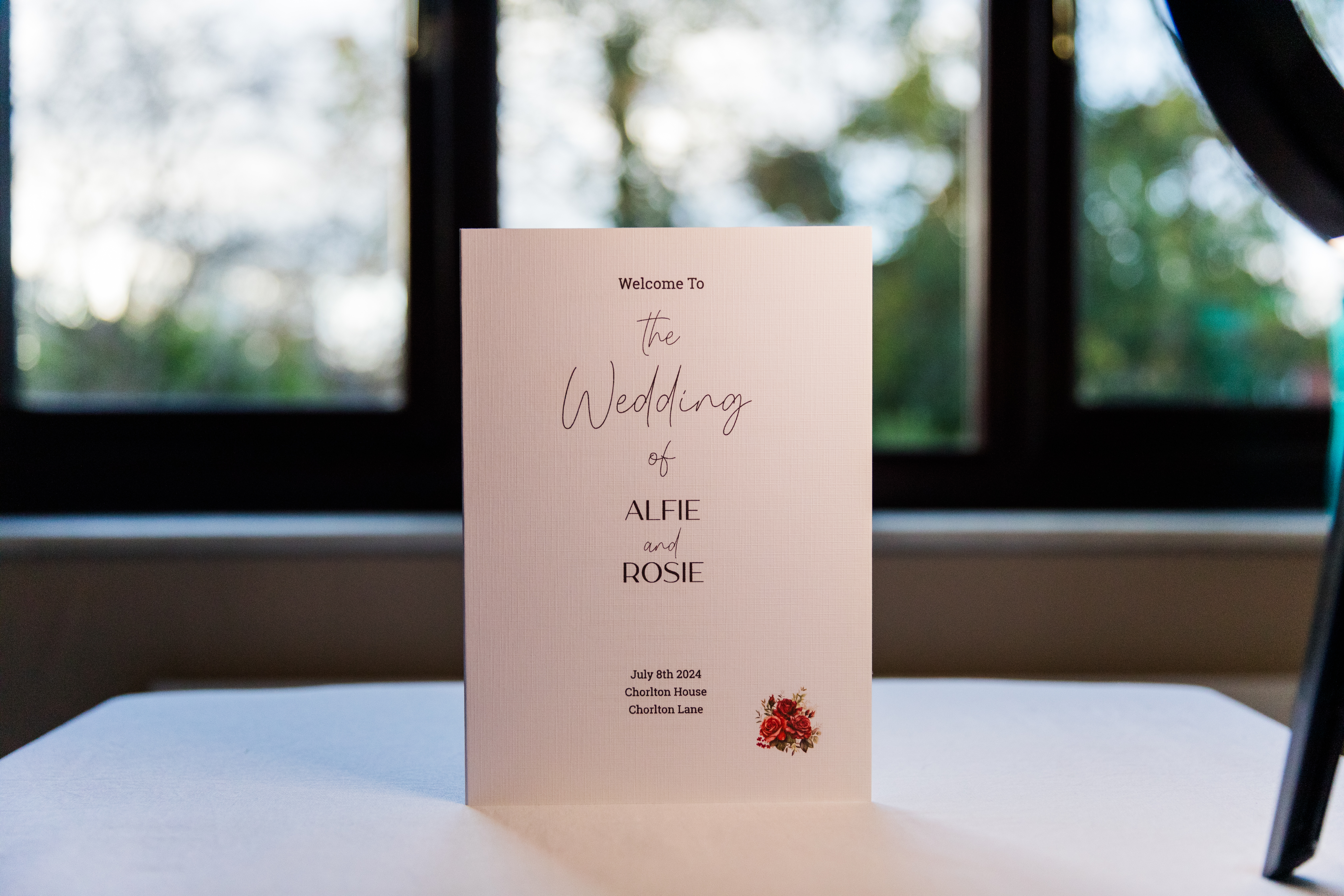 Elegant Minimalist Wedding Program Template