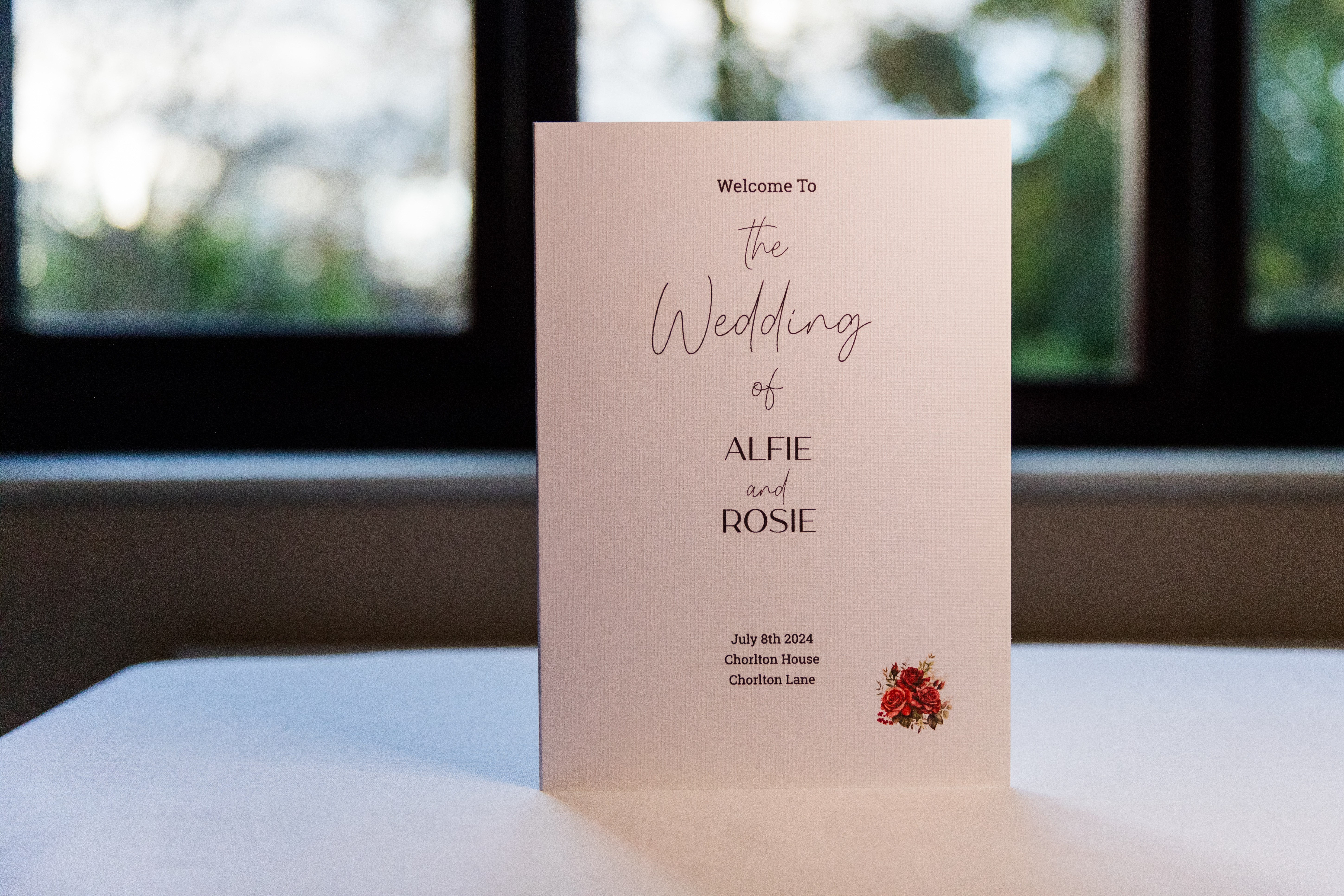 Elegant Minimalist Wedding Program Template