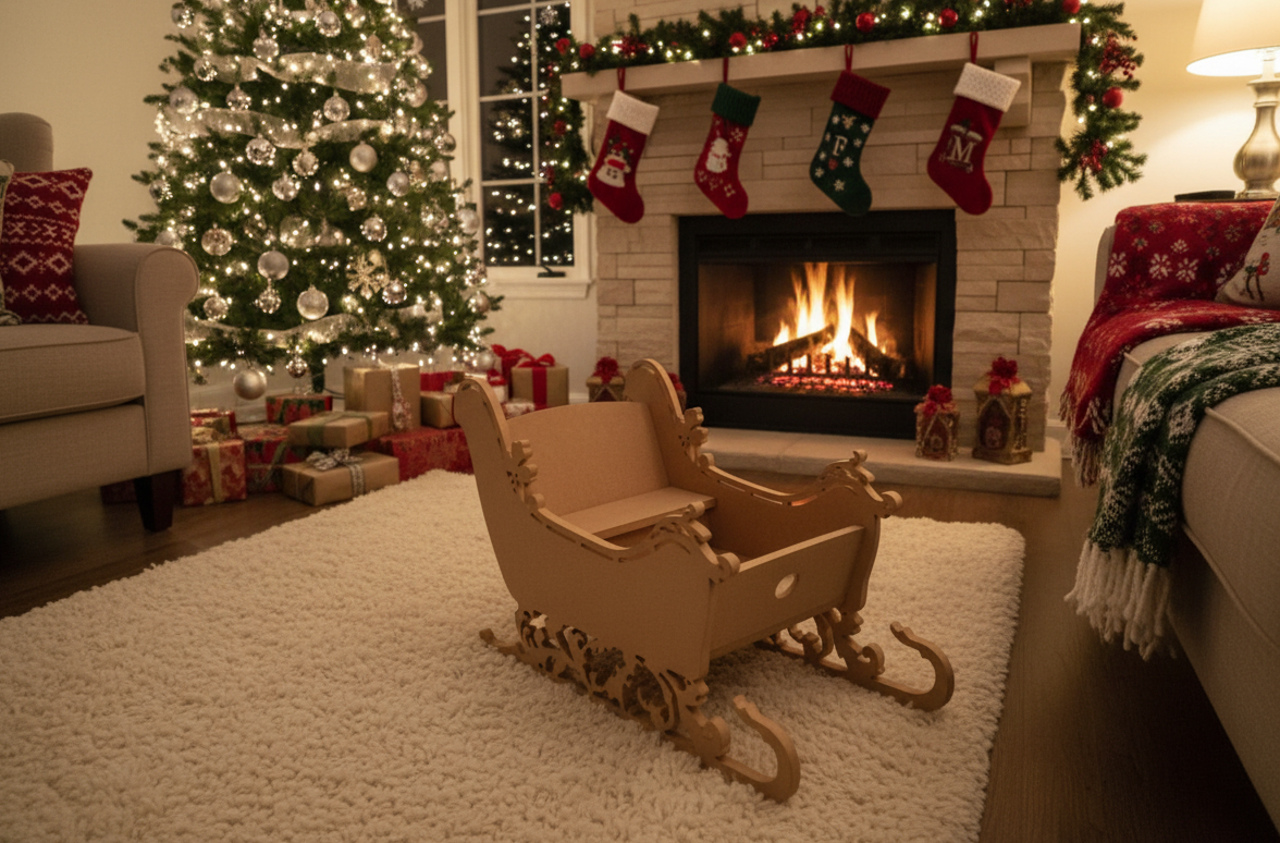 Wooden Decorative Sleigh 550mm