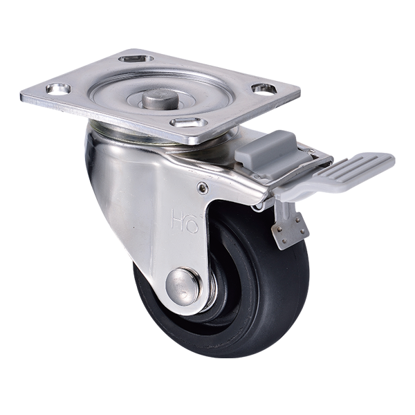 4"x2 橡膠不鏽鋼煞車輪