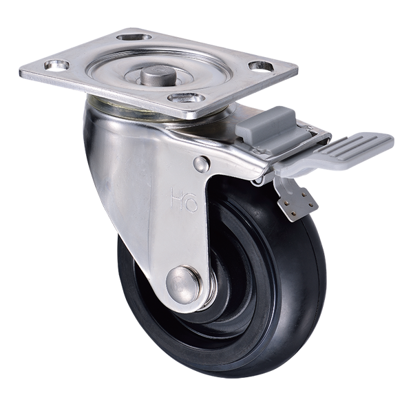 5"x2 橡膠不鏽鋼煞車輪