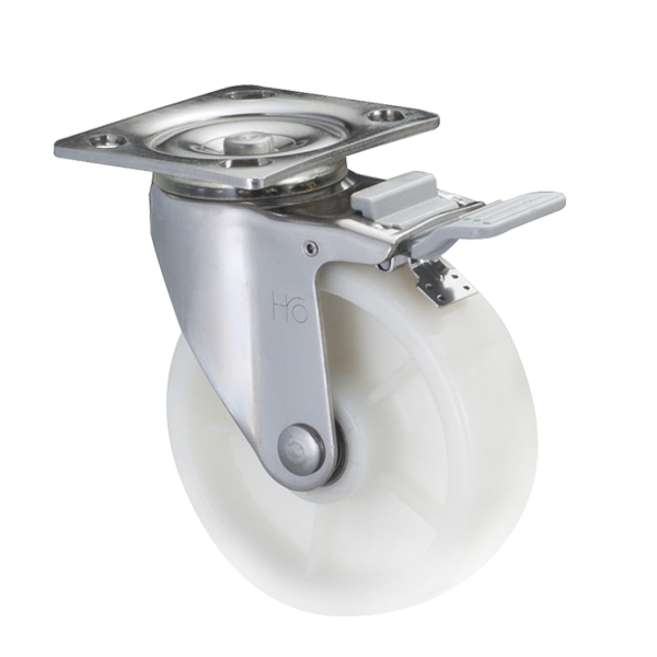 6"x2 尼龍不鏽鋼煞車輪