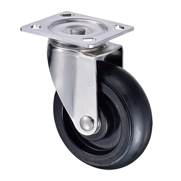 6"x2 橡膠不鏽鋼活動輪