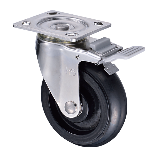 6"x2 橡膠不鏽鋼煞車輪