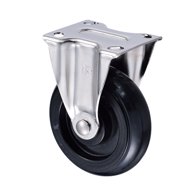 6"x2 橡膠不鏽鋼固定輪