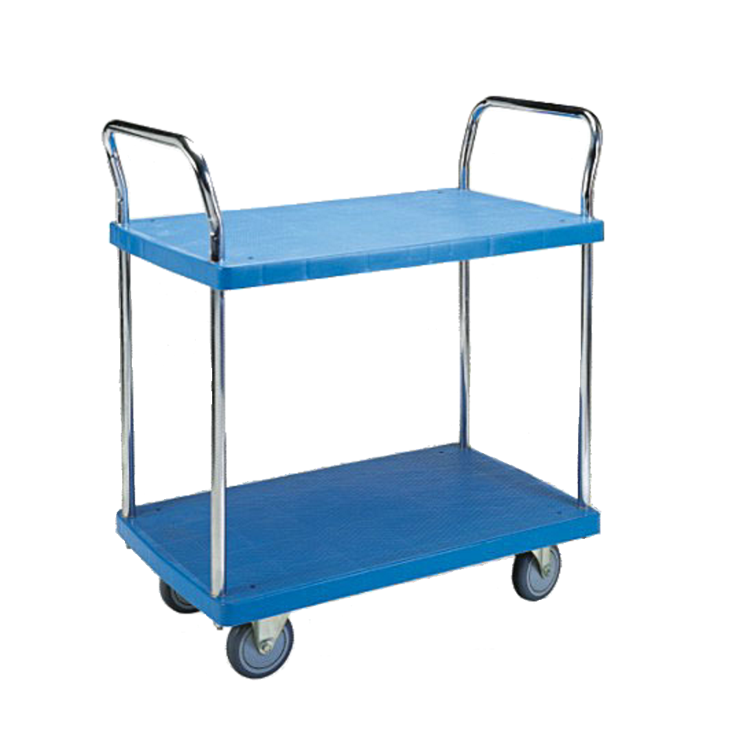 塑鋼雙層手推車(雙把手)