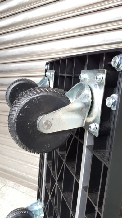 5"橡膠銑鐵輪1.5x2.5塑鋼車 <黑金鋼>