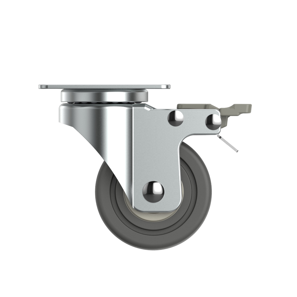 2-1/2" TPR煞車輪 <另有三分粗牙 四分粗牙>