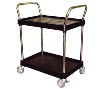 不鏽鋼管雙層塑鋼手推車