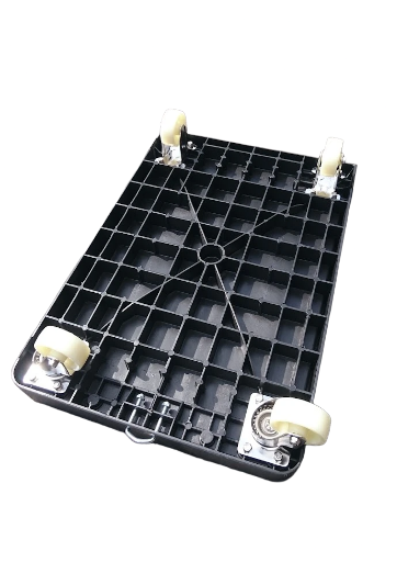 3"尼龍白鐵輪圍三邊塑鋼烏龜車