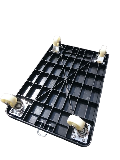 3"尼龍白鐵輪平面塑鋼烏龜車