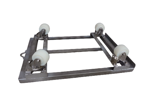 3"x2尼龍白鐵輪白鐵角鋼烏龜車 <訂製品>