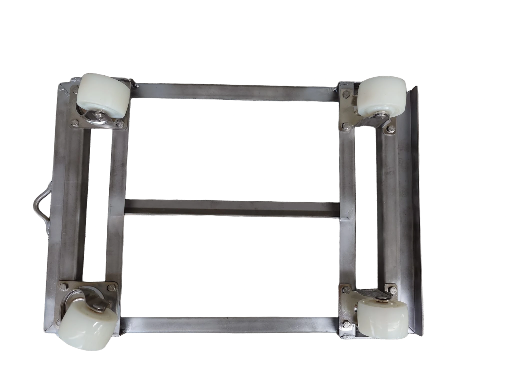 3"x2尼龍白鐵輪白鐵角鋼烏龜車 <訂製品>