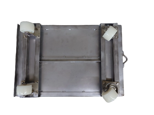 3"x2尼龍白鐵輪鋪板白鐵角鋼烏龜車 <訂製品>