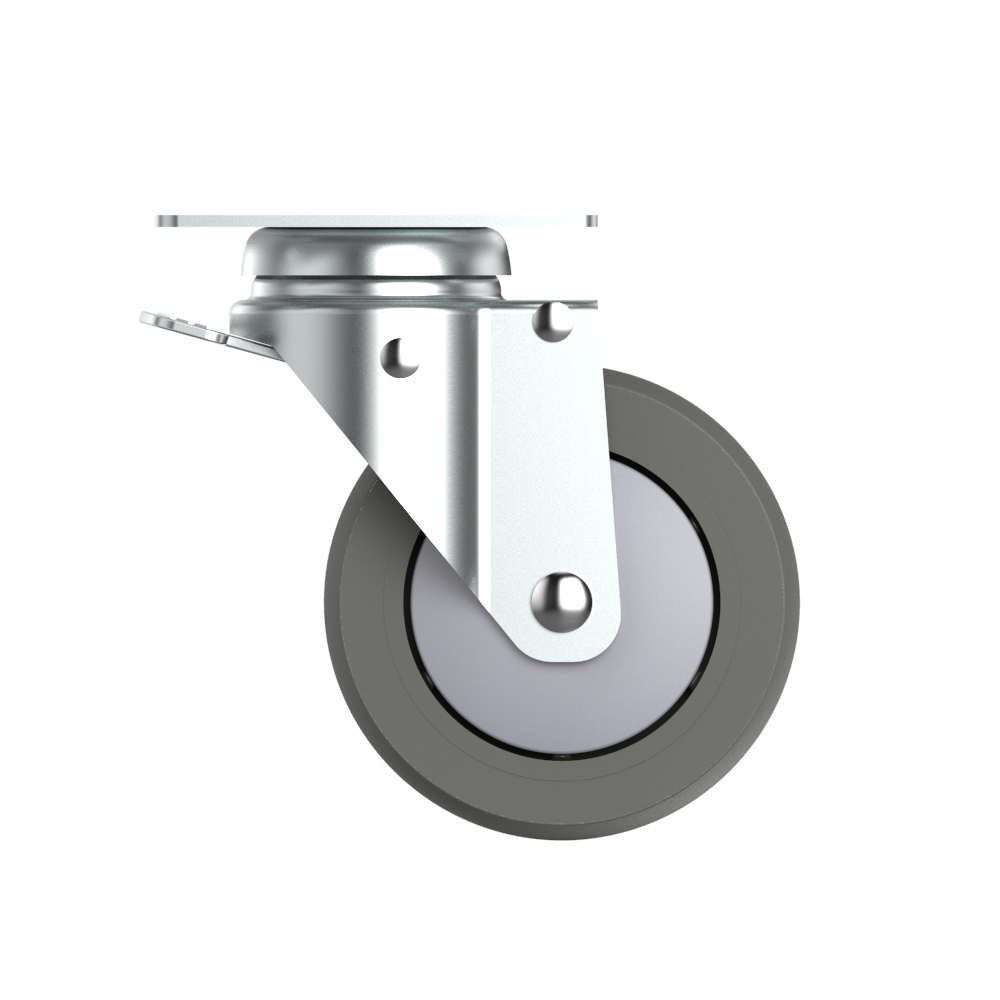 4"TPR煞車輪 <另有 四分粗牙 五分粗牙>