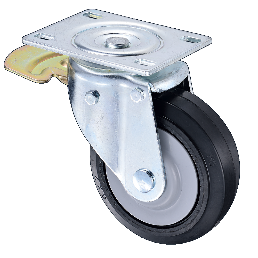 6"x2 橡膠重型煞車輪