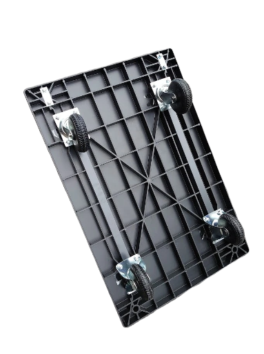 5"橡膠銑鐵輪2x3塑鋼車