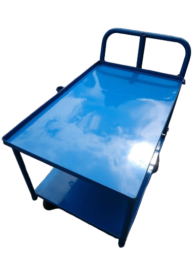 8"塑鋼煞車輪2x3雙層鐵板車